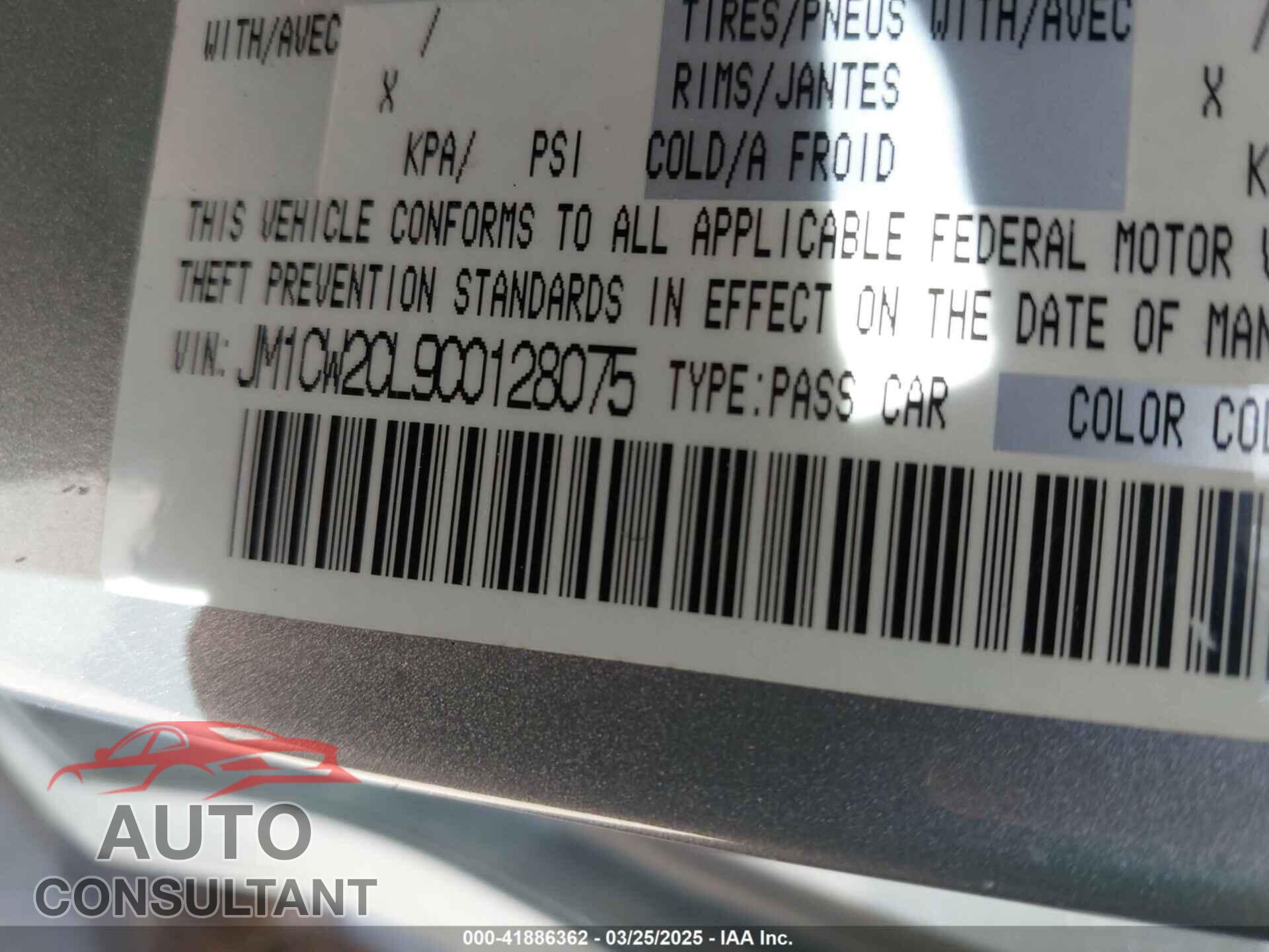 MAZDA MAZDA5 2012 - JM1CW2CL9C0128075