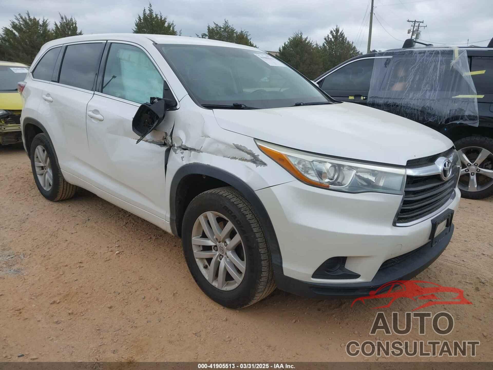 TOYOTA HIGHLANDER 2015 - 5TDZKRFH4FS089581