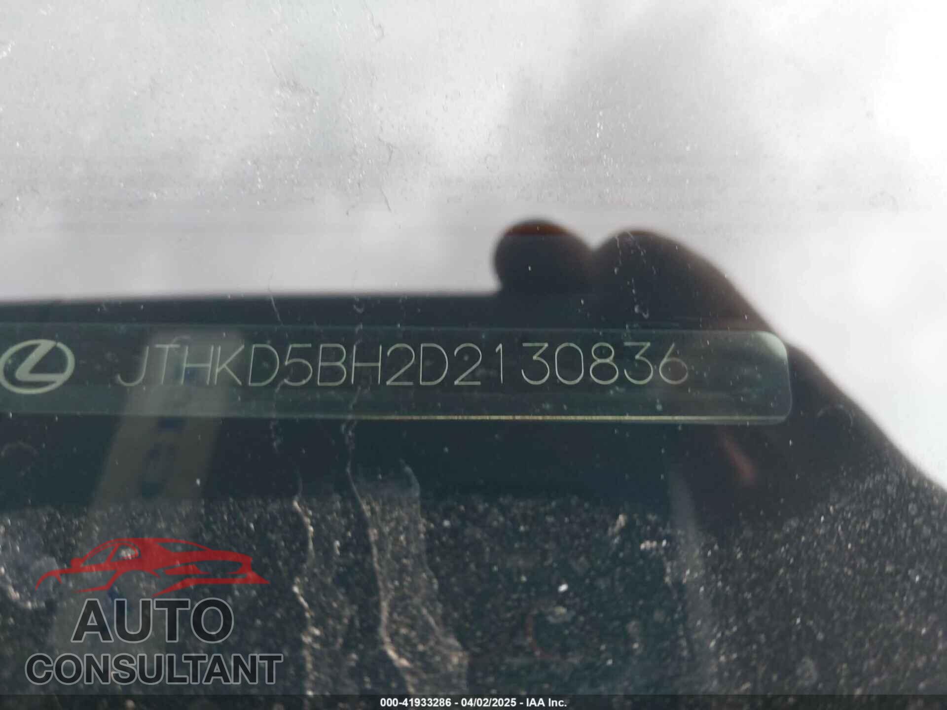 LEXUS CT 200H 2013 - JTHKD5BH2D2130836