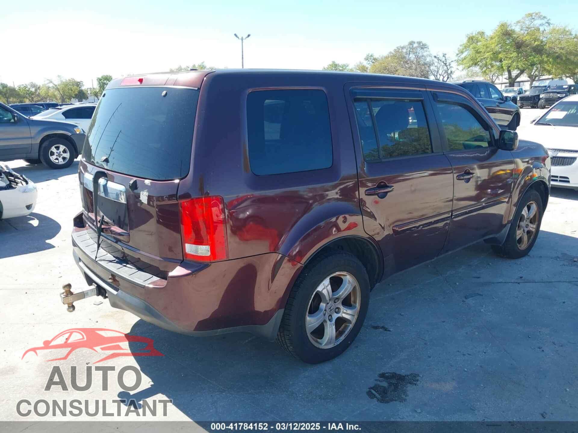 HONDA PILOT 2013 - 5FNYF3H52DB028070