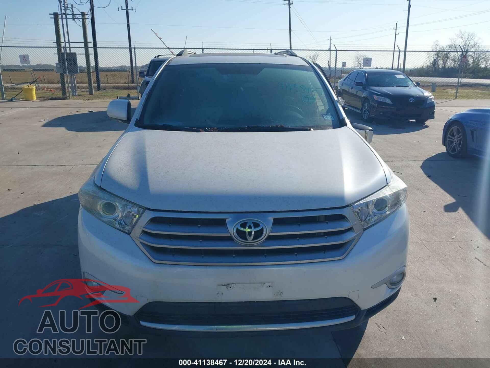 TOYOTA HIGHLANDER 2013 - 5TDYK3EH8DS101755