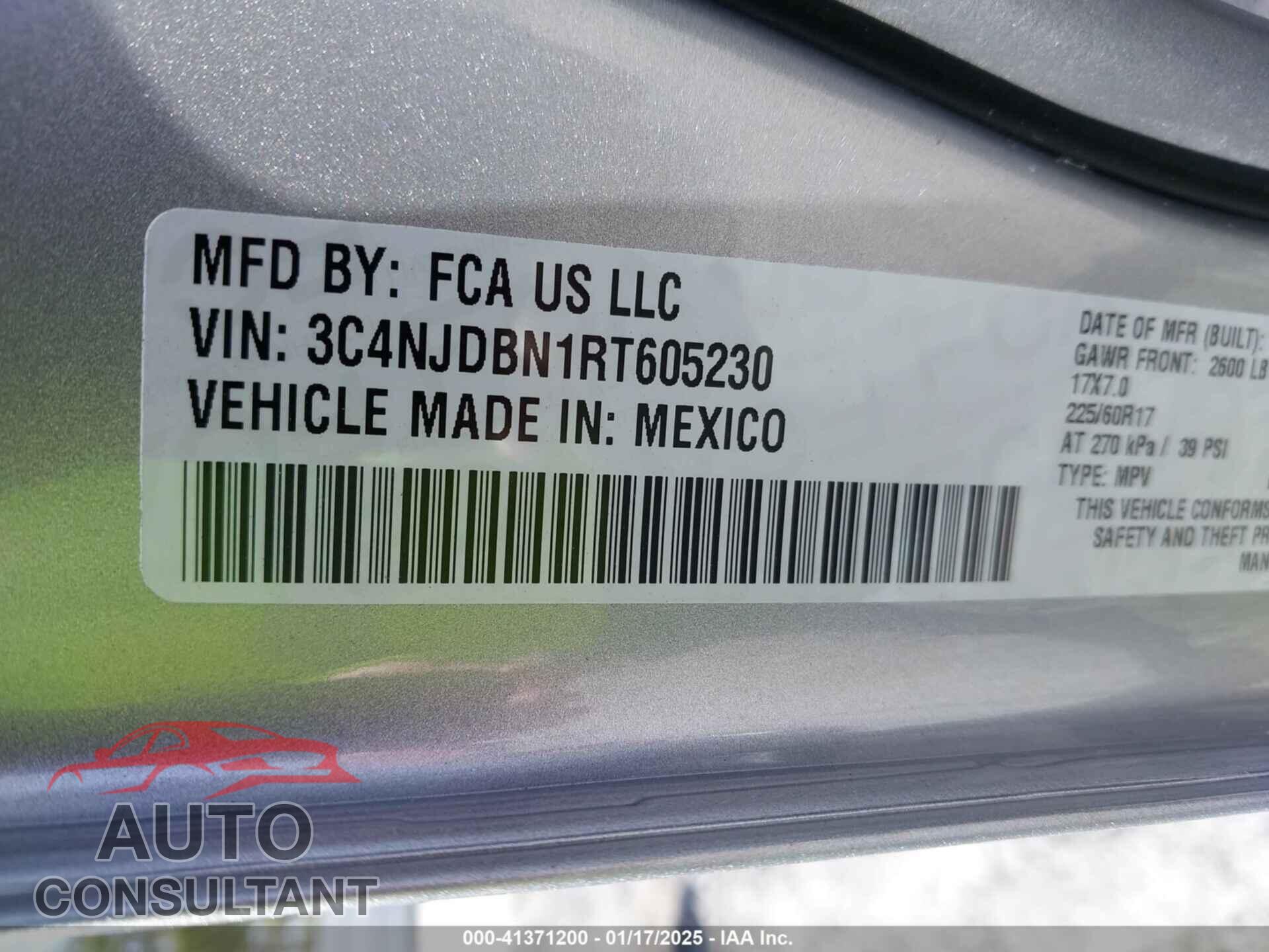JEEP COMPASS 2024 - 3C4NJDBN1RT605230
