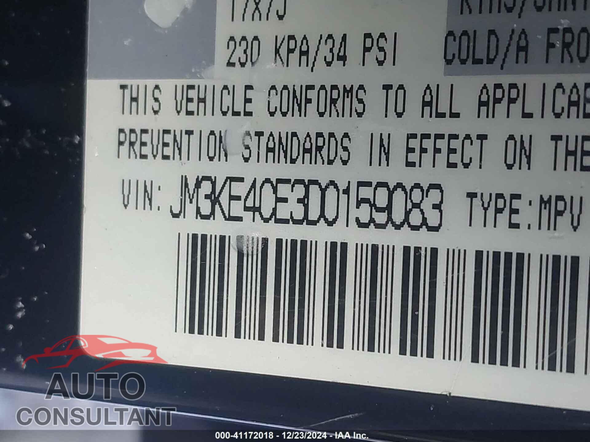 MAZDA CX-5 2013 - JM3KE4CE3D0159083