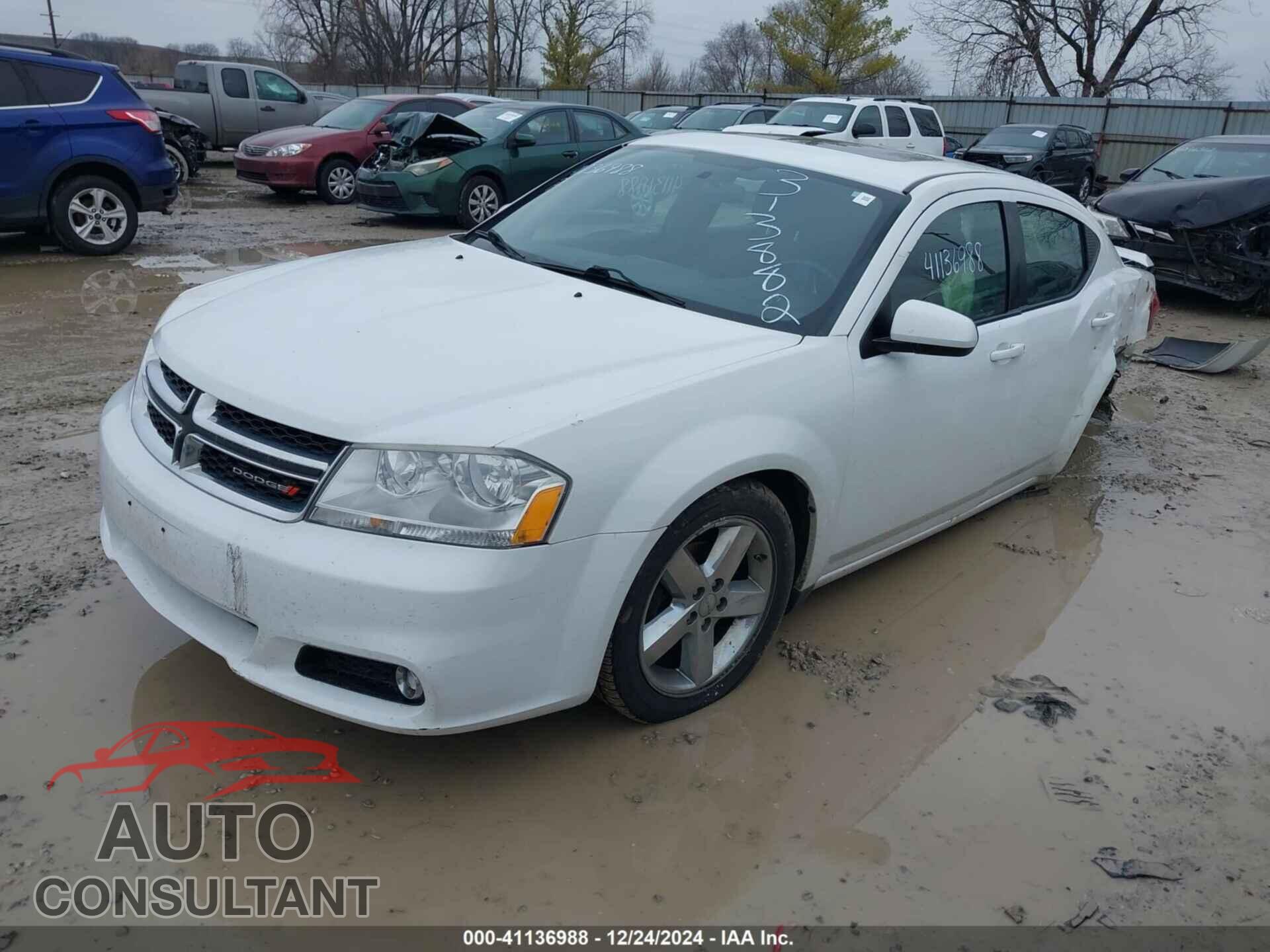 DODGE AVENGER 2012 - 1C3CDZEG2CN313882