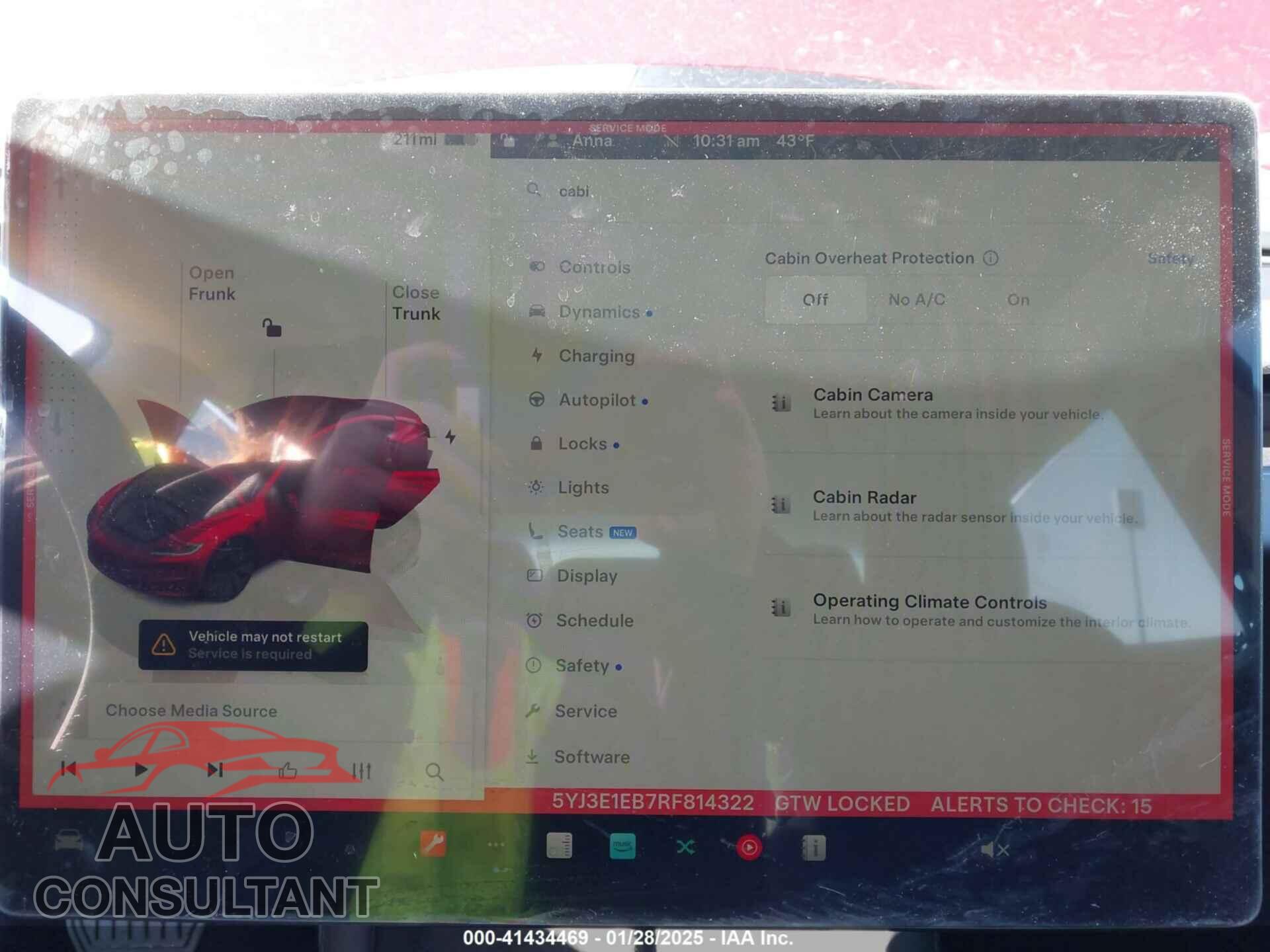 TESLA MODEL 3 2024 - 5YJ3E1EB7RF814322