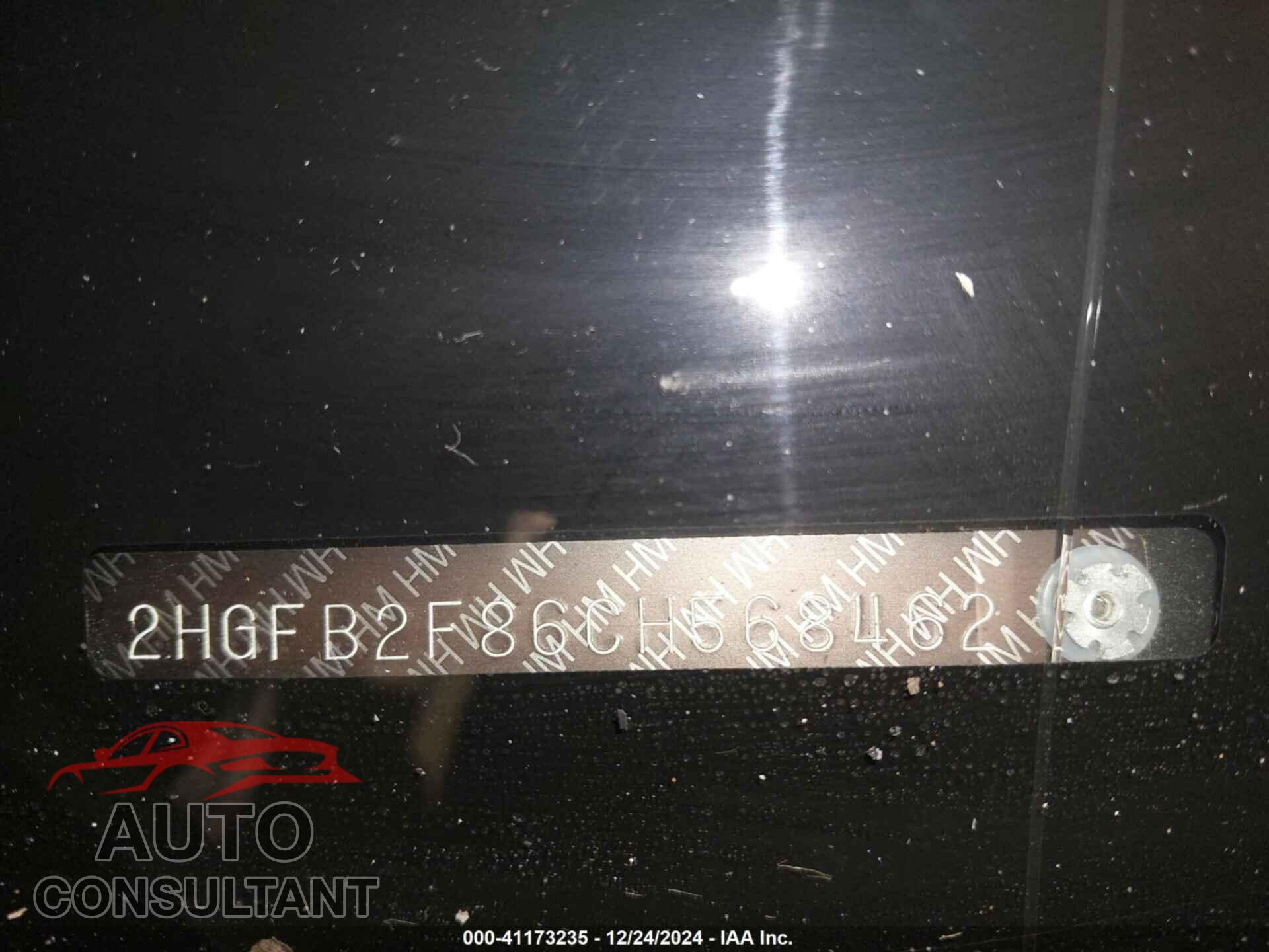 HONDA CIVIC 2012 - 2HGFB2F86CH568462