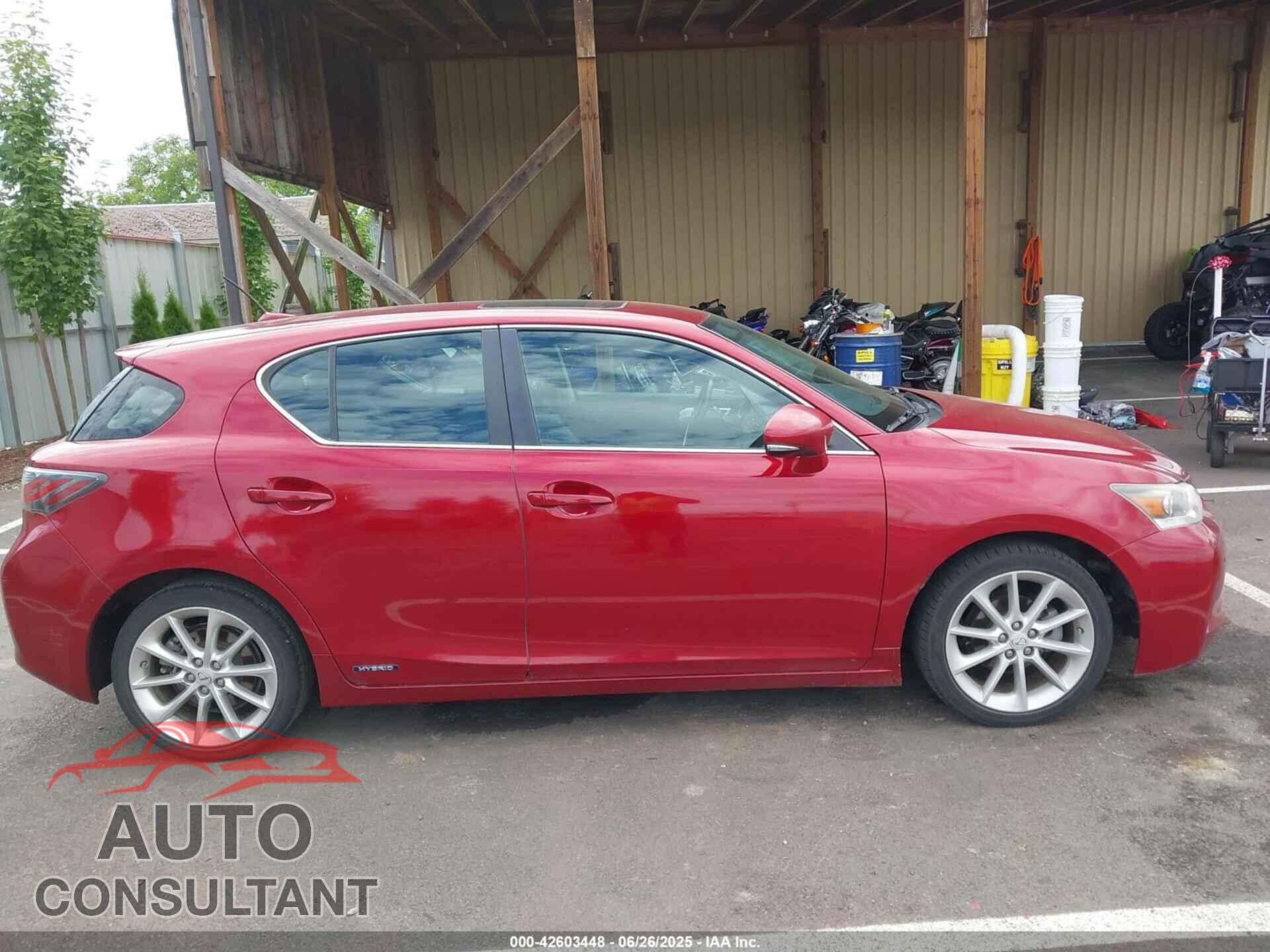 LEXUS CT 200H 2013 - JTHKD5BH3D2154918