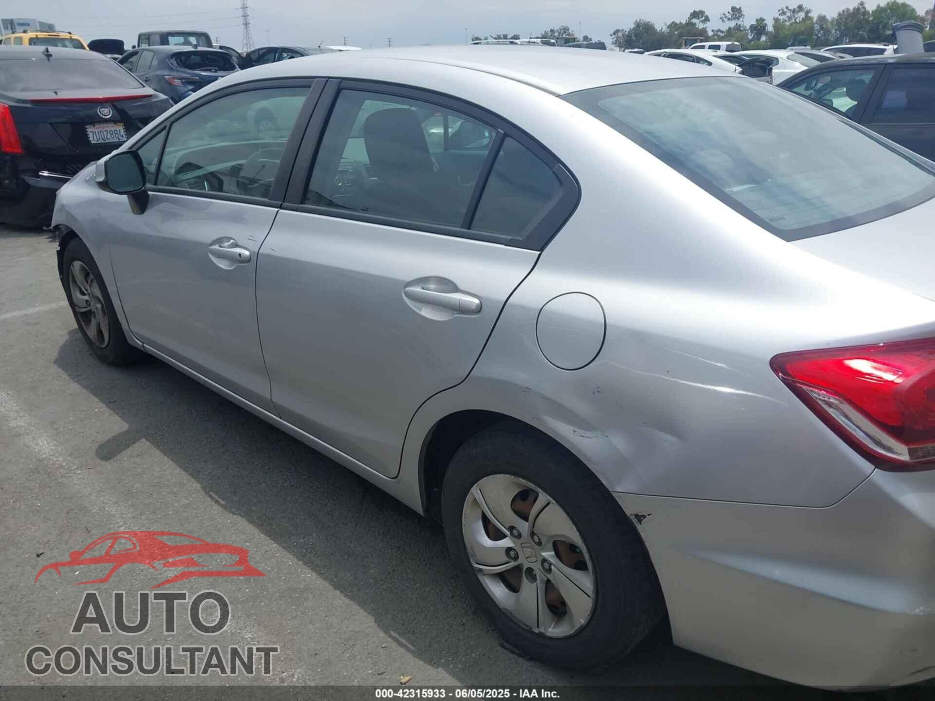 HONDA CIVIC 2013 - 19XFB2F55DE204406