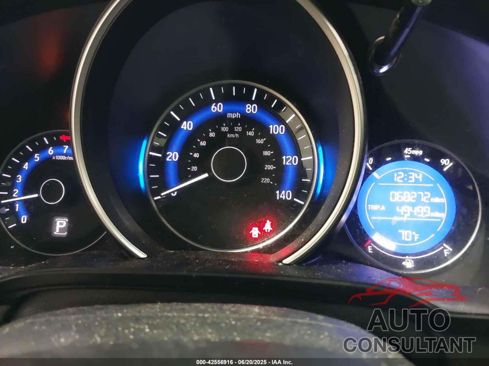 HONDA FIT 2017 - JHMGK5H59HS010532