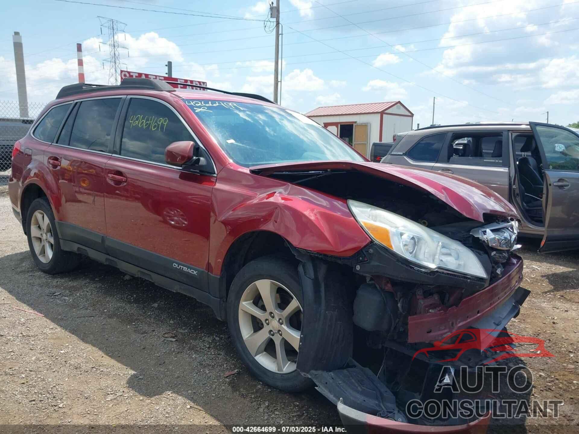 SUBARU OUTBACK 2013 - 4S4BRCKC5D3301709