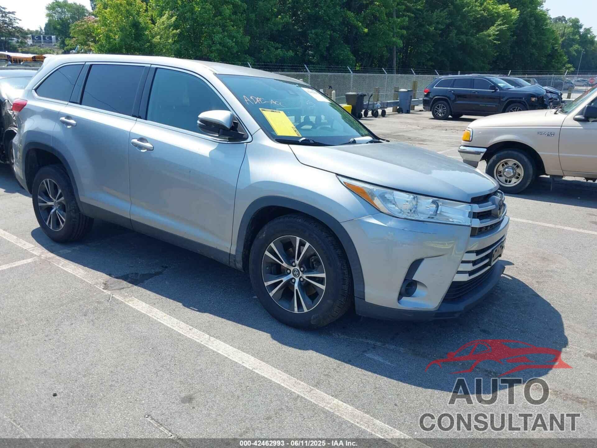 TOYOTA HIGHLANDER 2019 - 5TDZARFH6KS047099