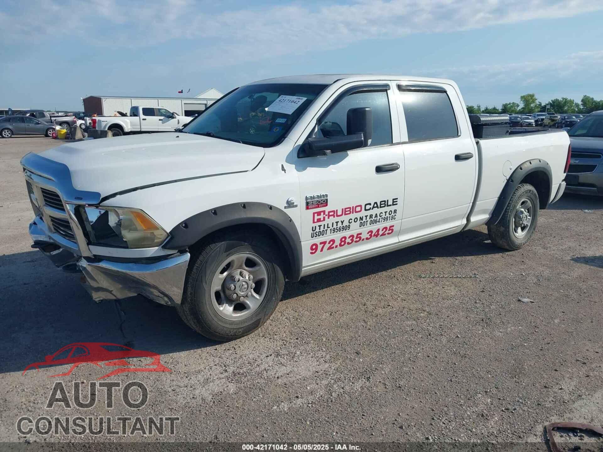 DODGE RAM 2500 2012 - 3C6TD4CL8CG332953