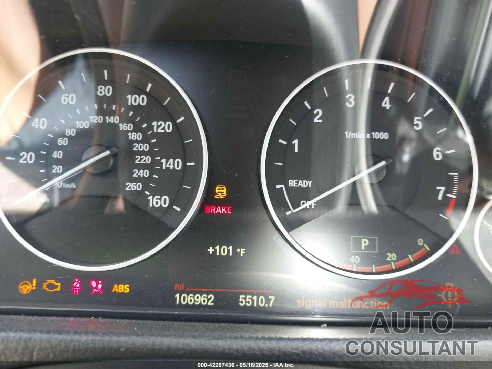 BMW 328I GRAN TURISMO 2015 - WBA8Z5C55FD672244