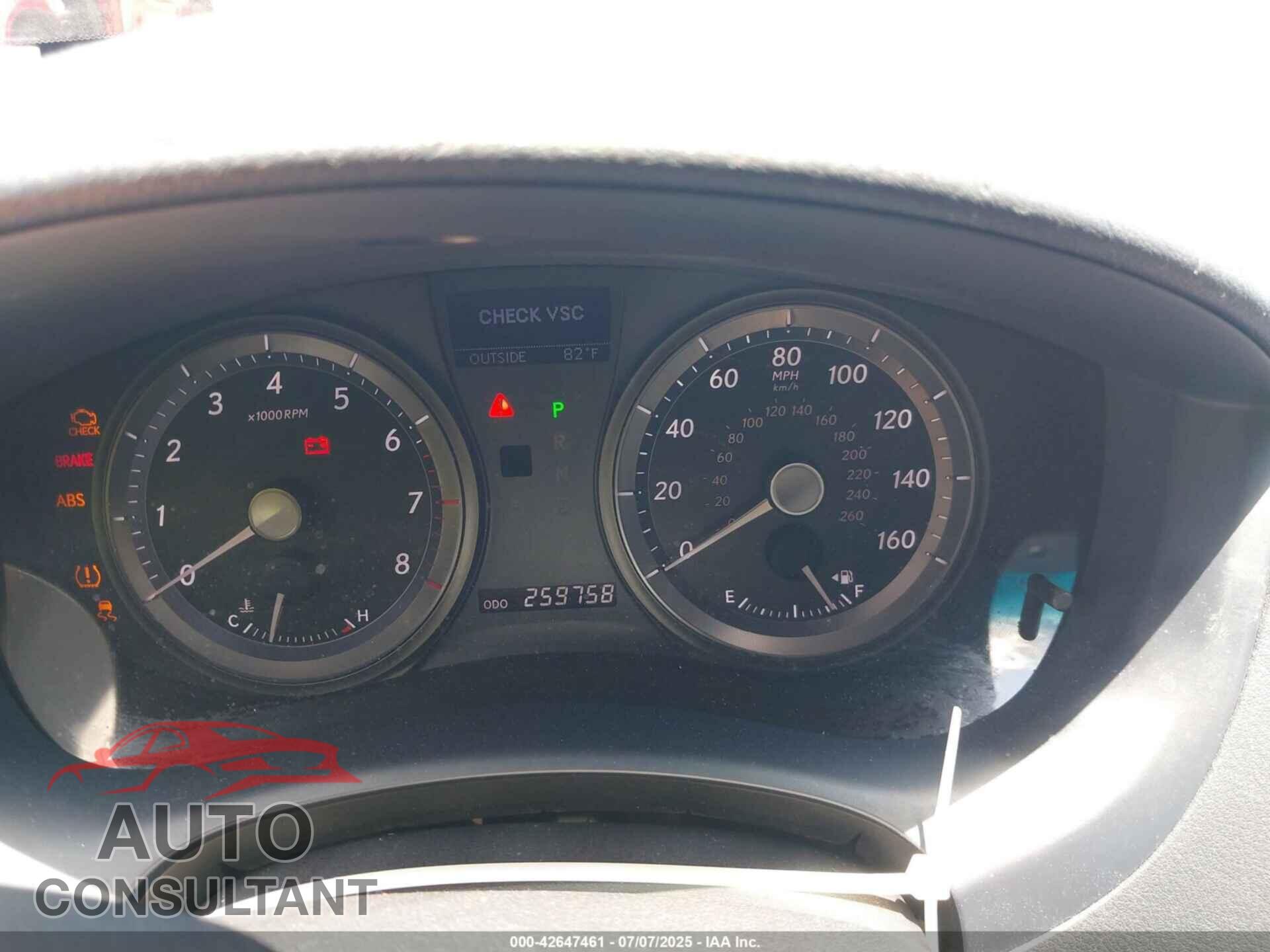 LEXUS ES 350 2009 - JTHBJ46G392336159
