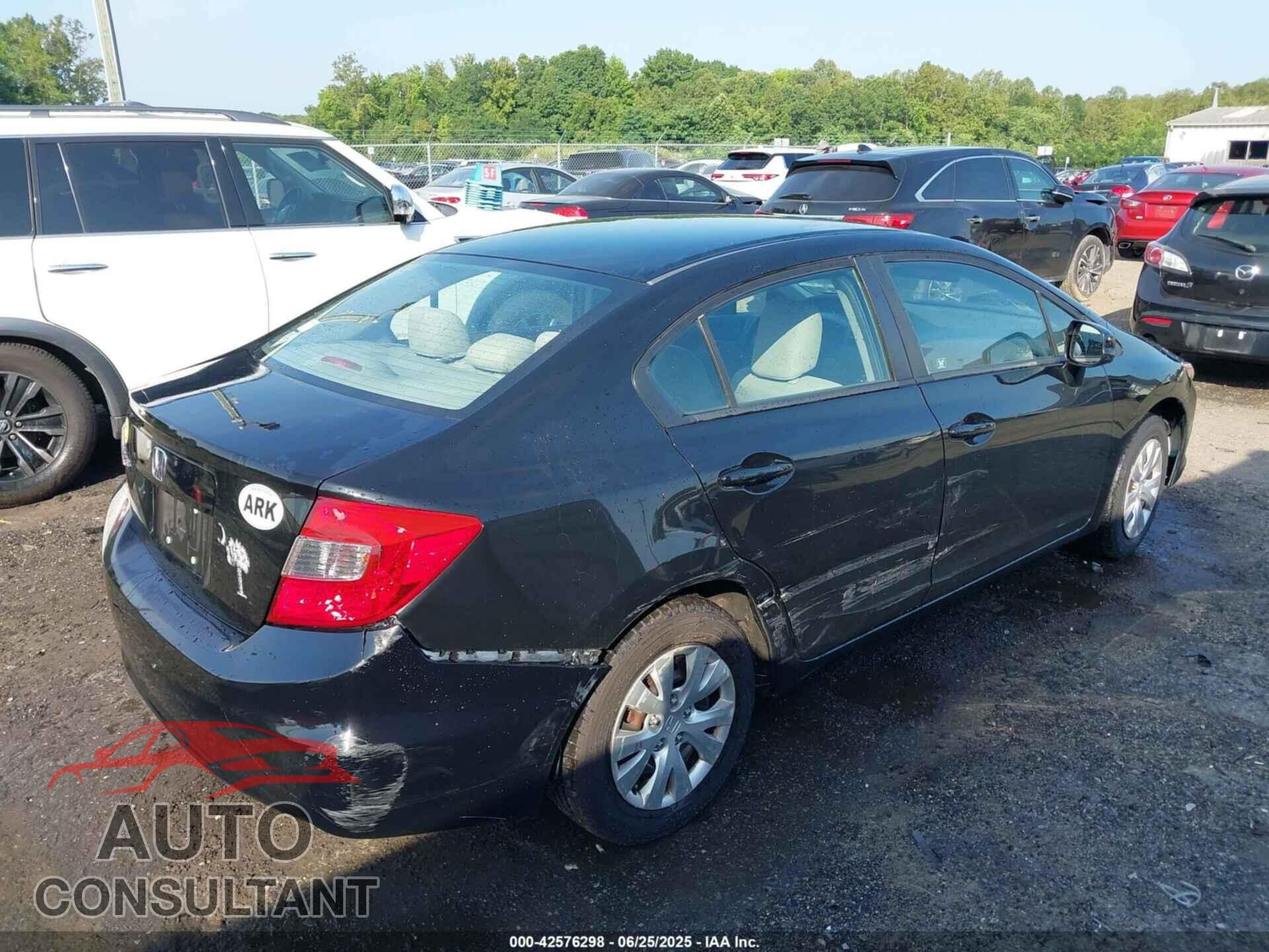 HONDA CIVIC 2012 - 19XFB2F53CE086032
