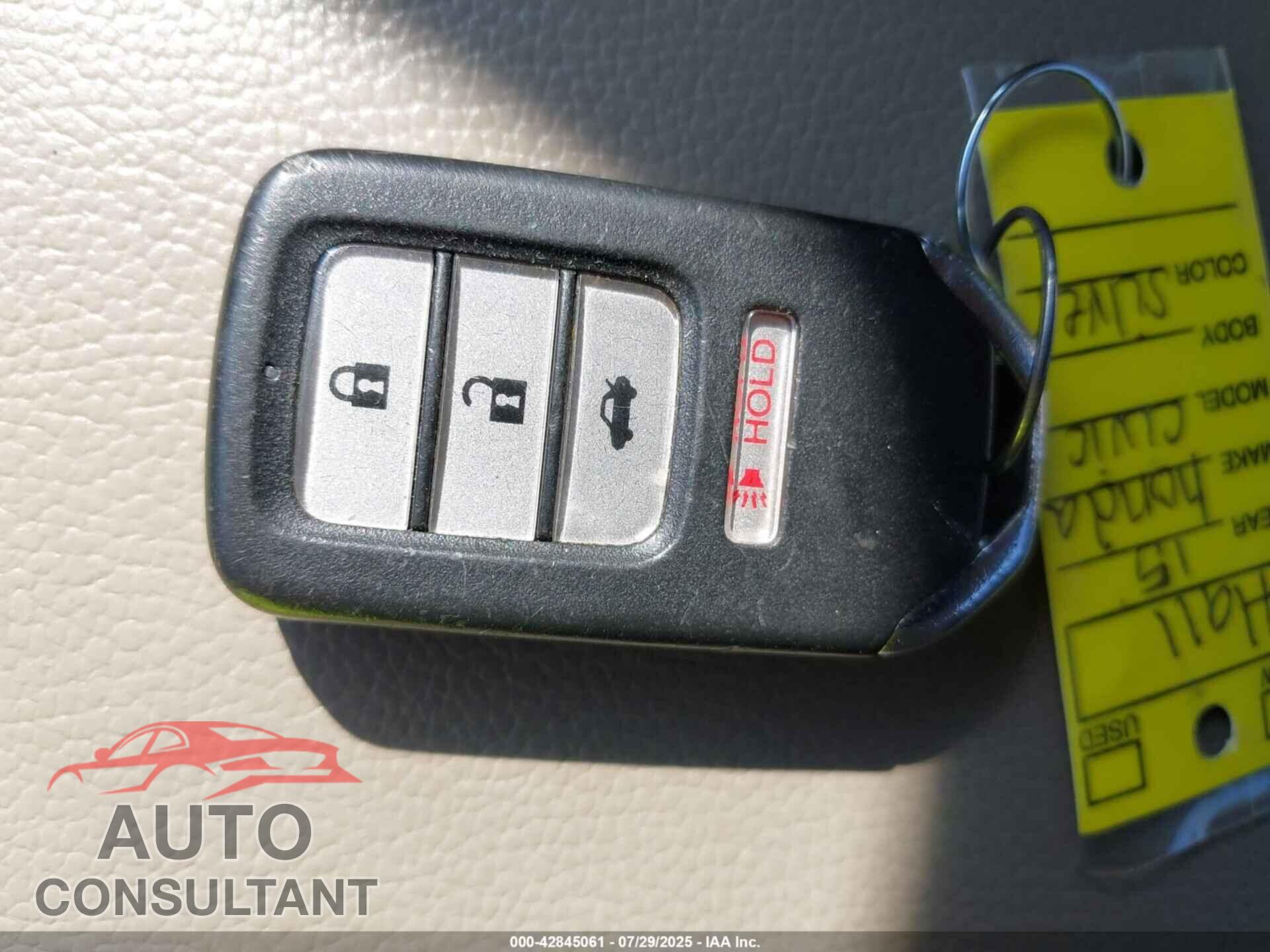 HONDA CIVIC 2015 - 19XFB2F98FE249622