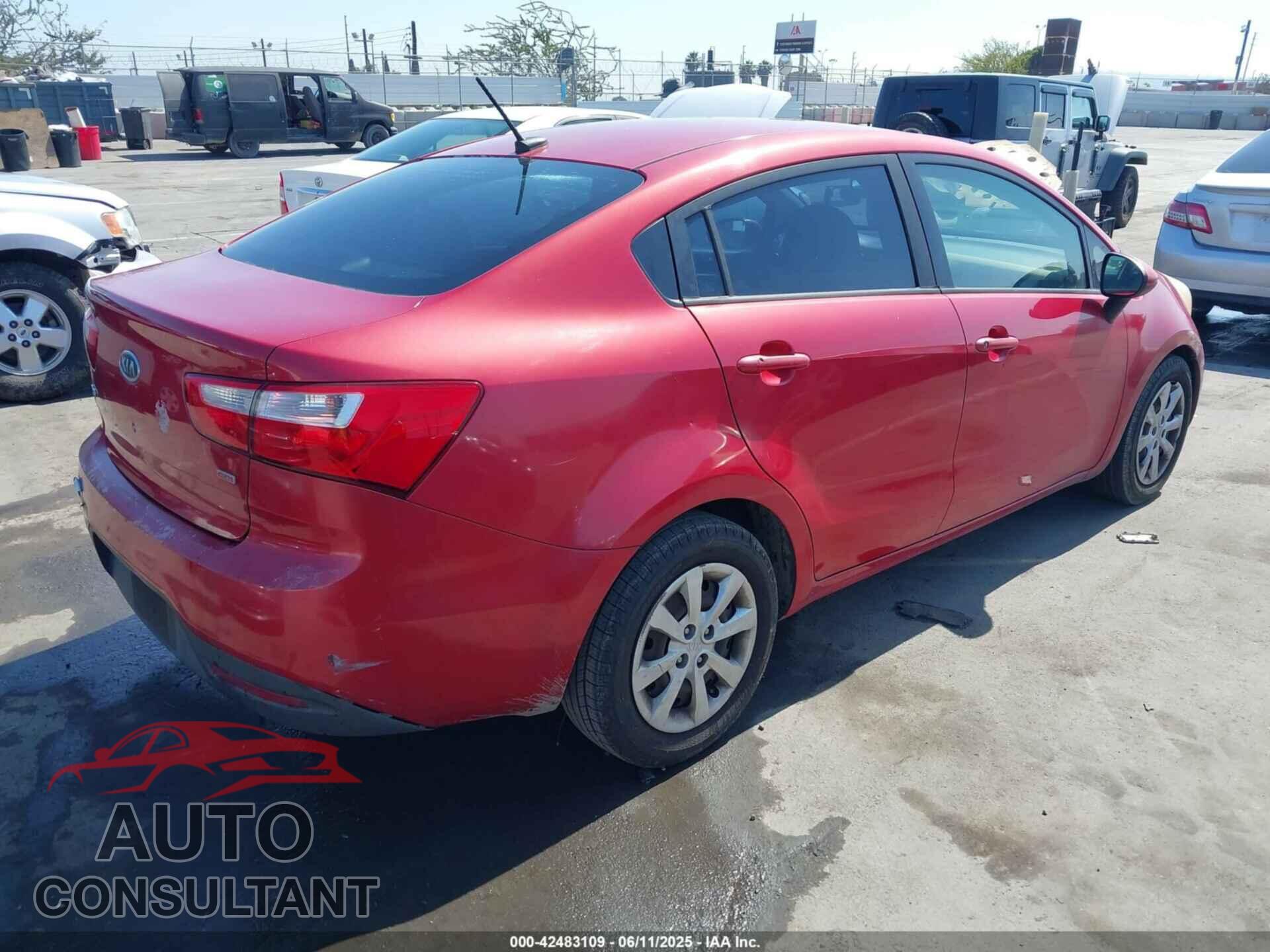 KIA RIO 2013 - KNADM4A33D6125080