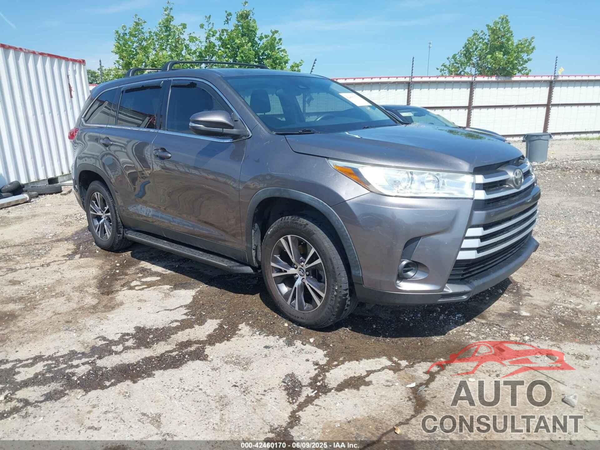TOYOTA HIGHLANDER 2019 - 5TDZZRFHXKS345504