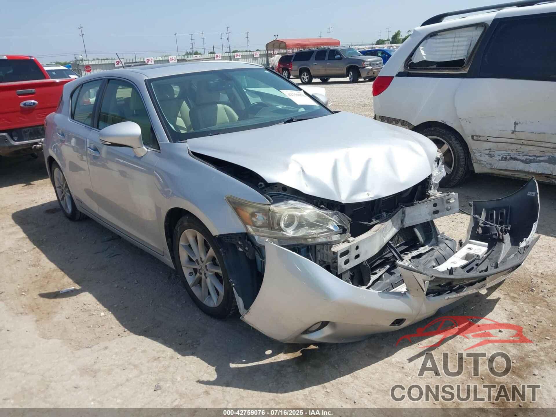 LEXUS CT 200H 2013 - JTHKD5BHXD2128672