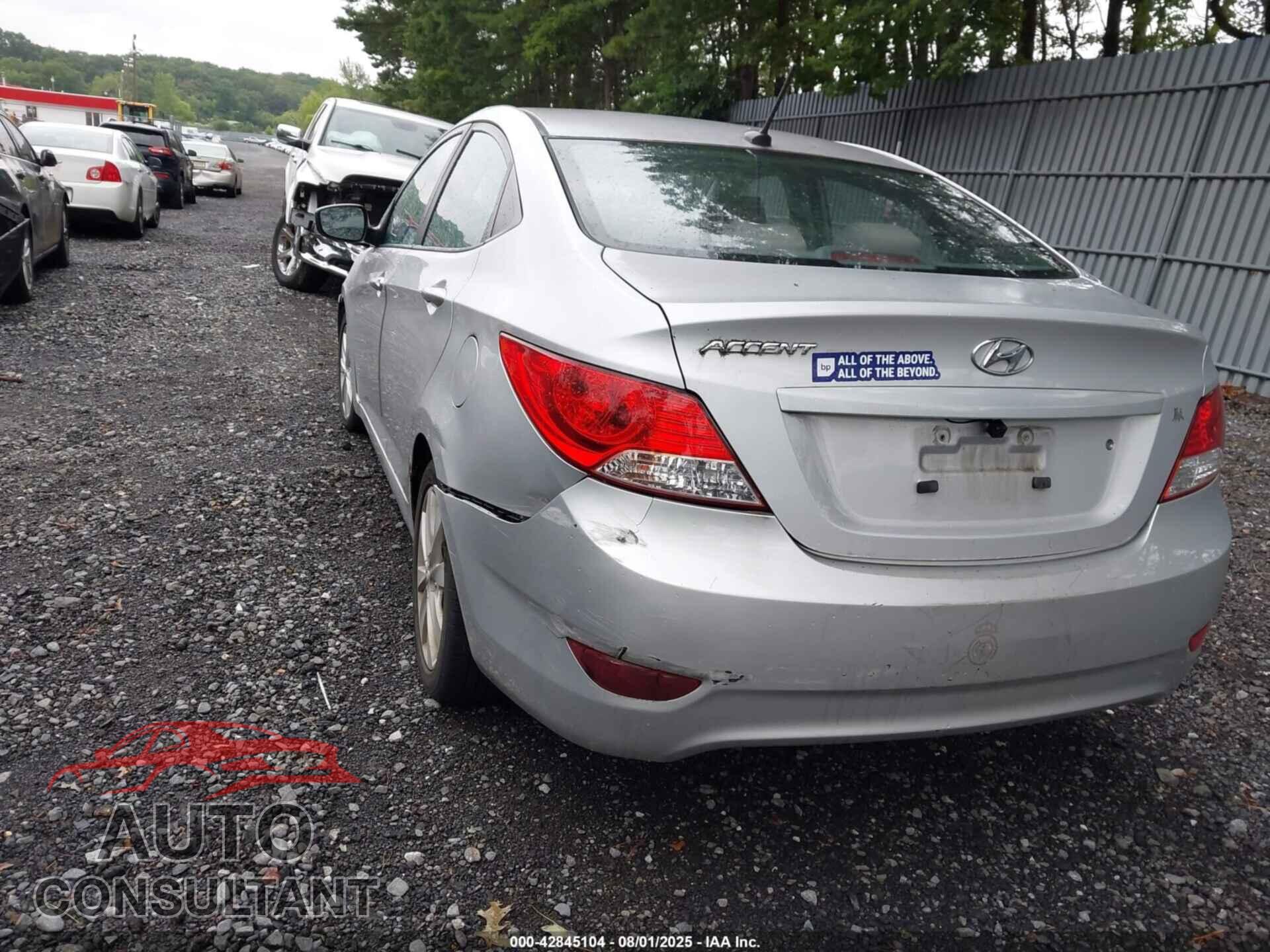 HYUNDAI ACCENT 2012 - KMHCU4AE1CU179662