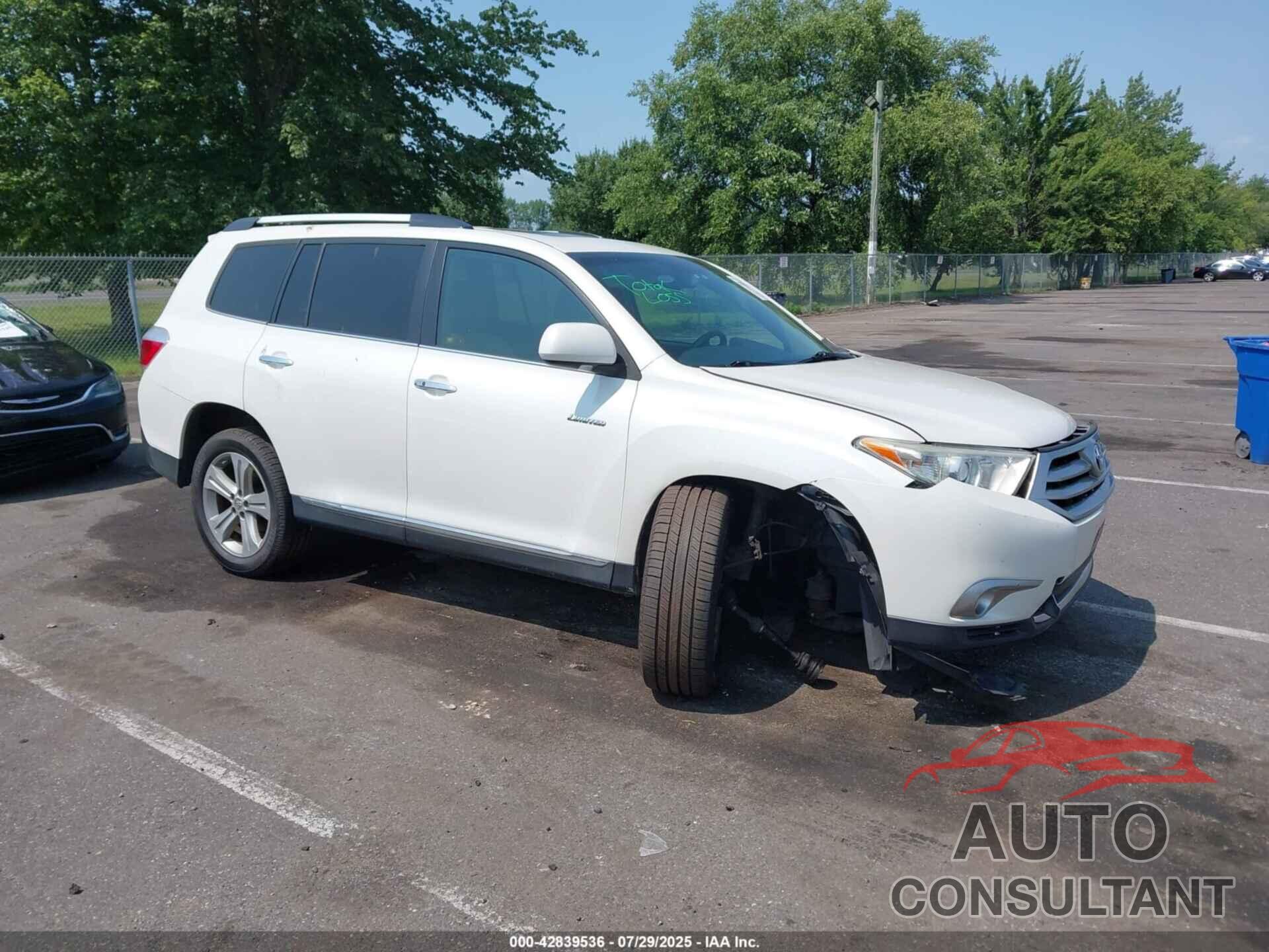 TOYOTA HIGHLANDER 2013 - 5TDDK3EH1DS205275