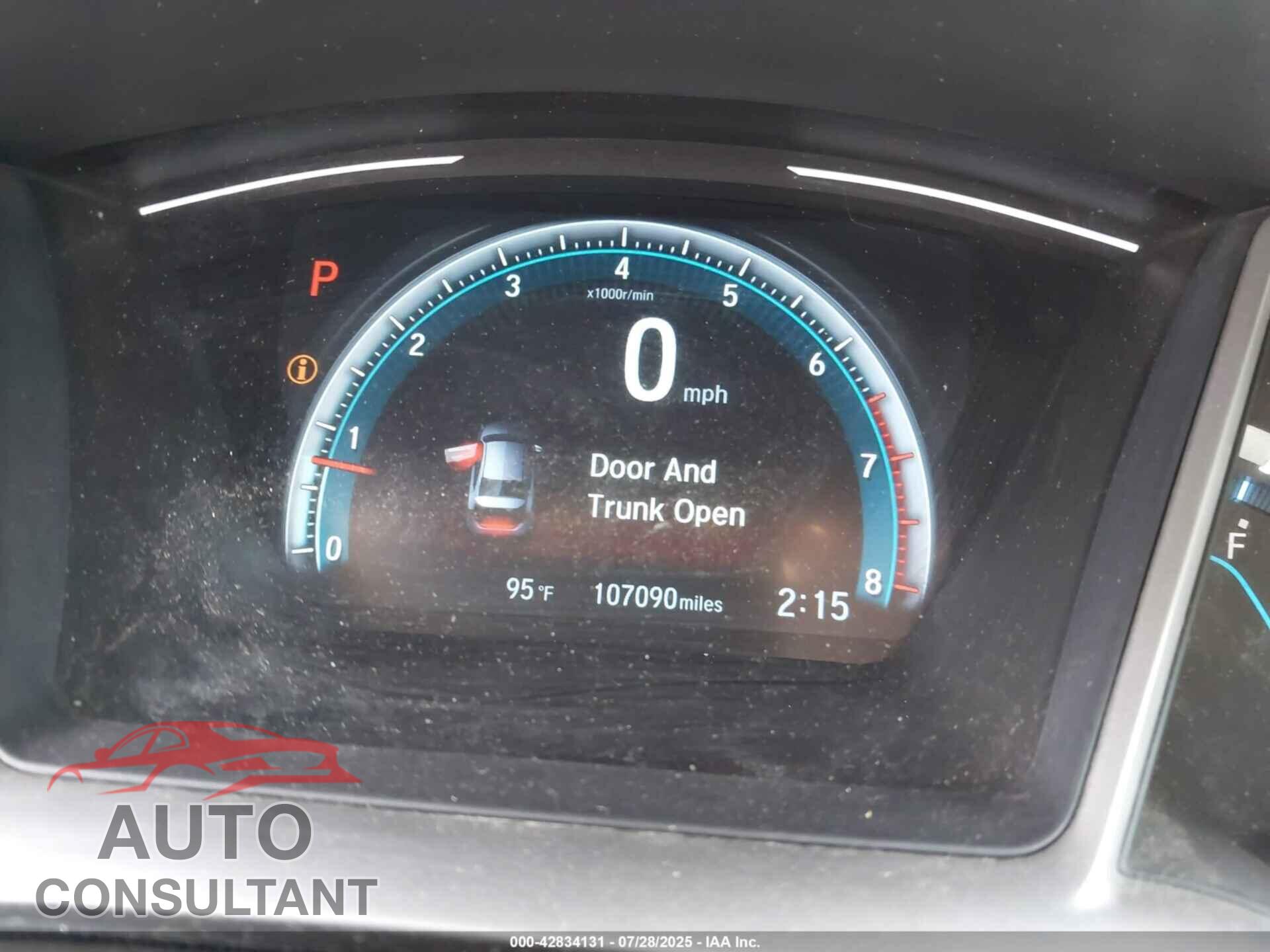 HONDA CIVIC 2017 - 19XFC1F34HE211908