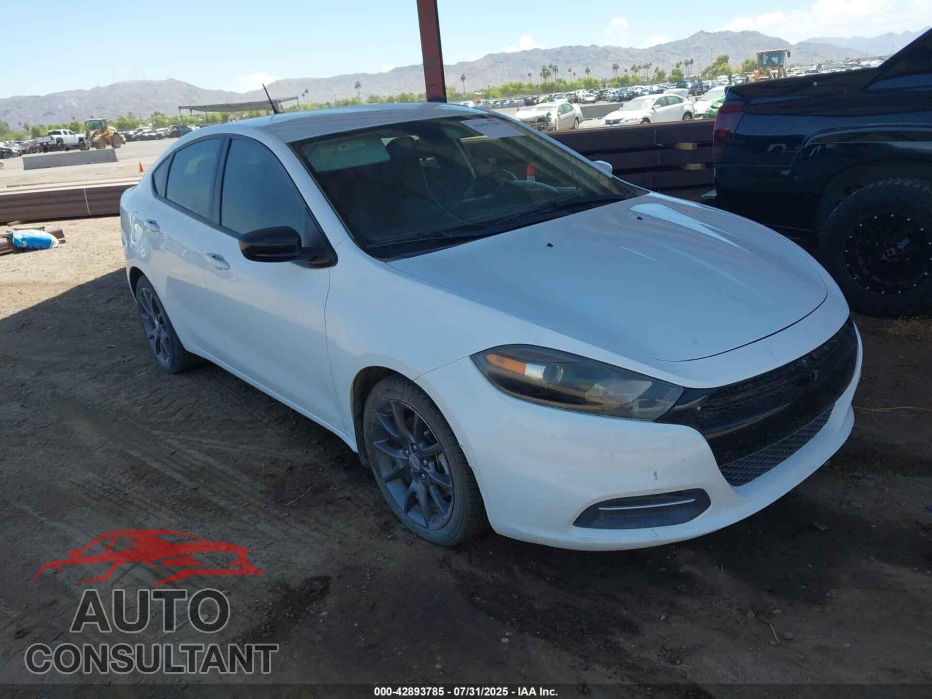 DODGE DART 2016 - 1C3CDFAA0GD712348