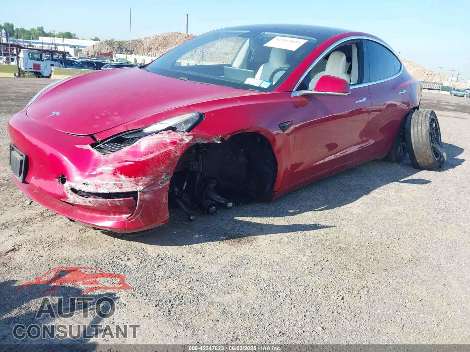 TESLA MODEL 3 2019 - 5YJ3E1EB5KF454456