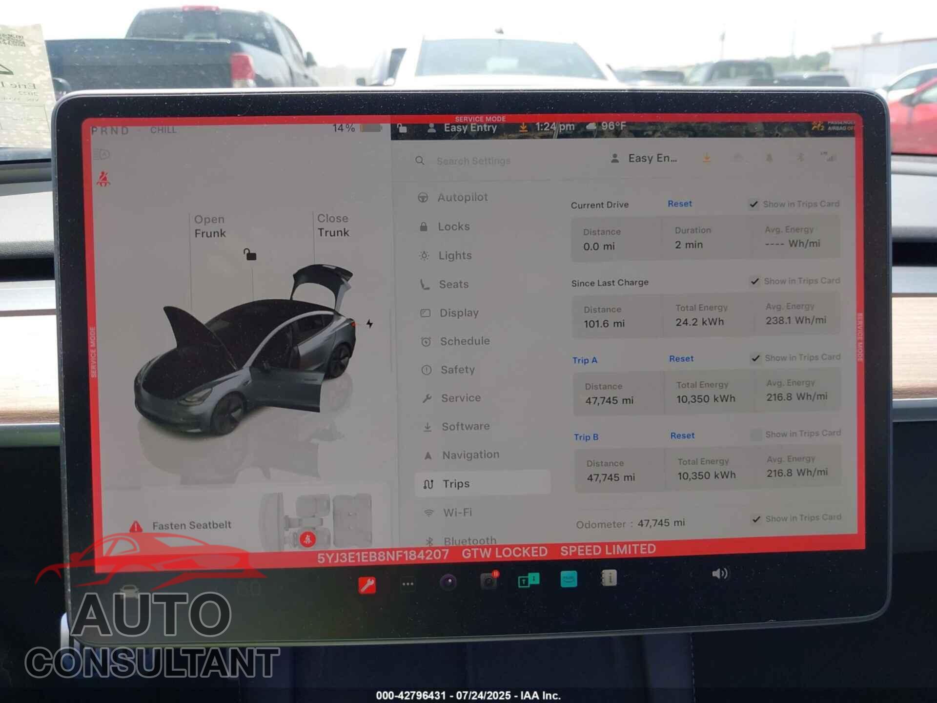 TESLA MODEL 3 2022 - 5YJ3E1EB8NF184207