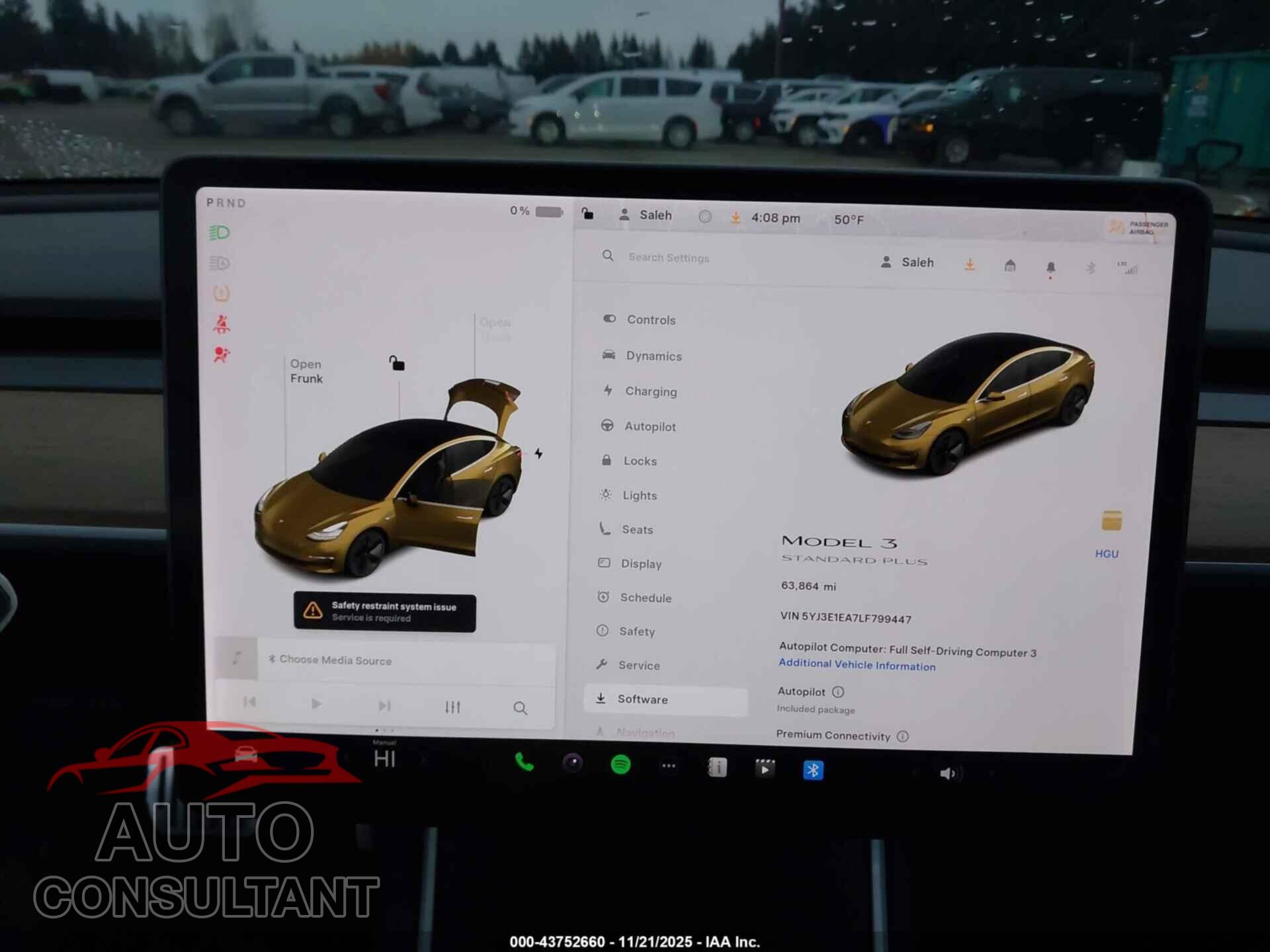 TESLA MODEL 3 2020 - 5YJ3E1EA7LF799447