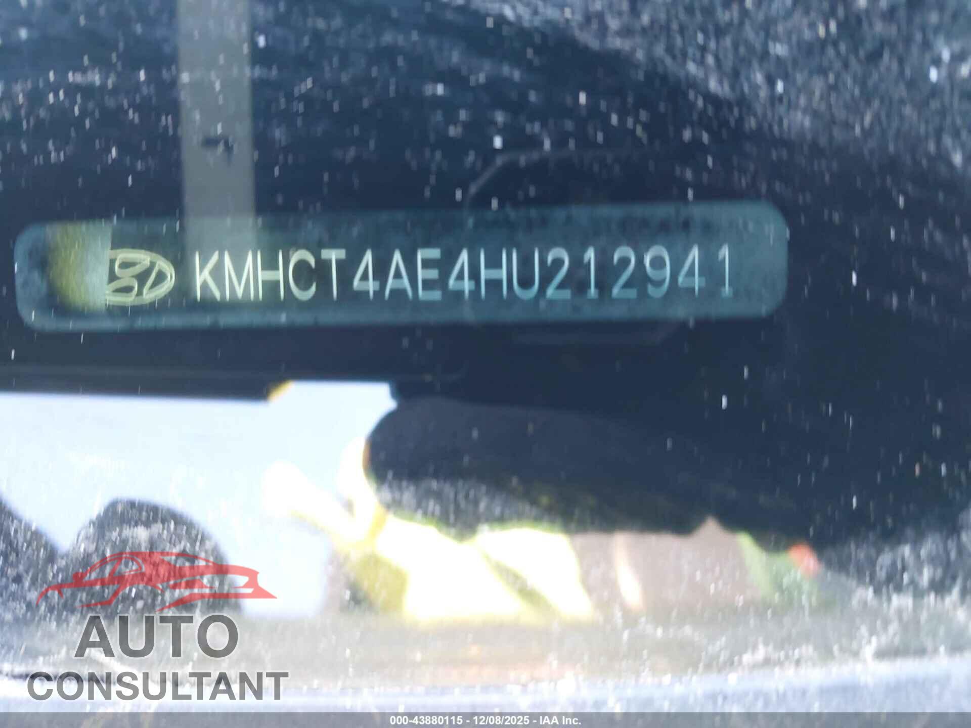HYUNDAI ACCENT 2017 - KMHCT4AE4HU212941