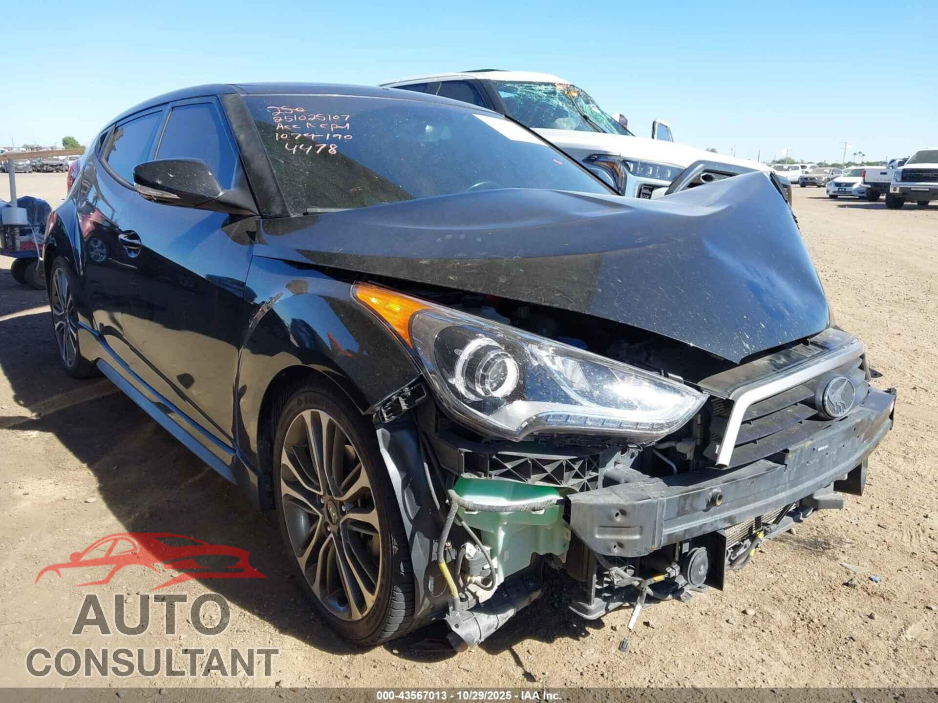 HYUNDAI VELOSTER 2017 - KMHTC6AE8HU314478
