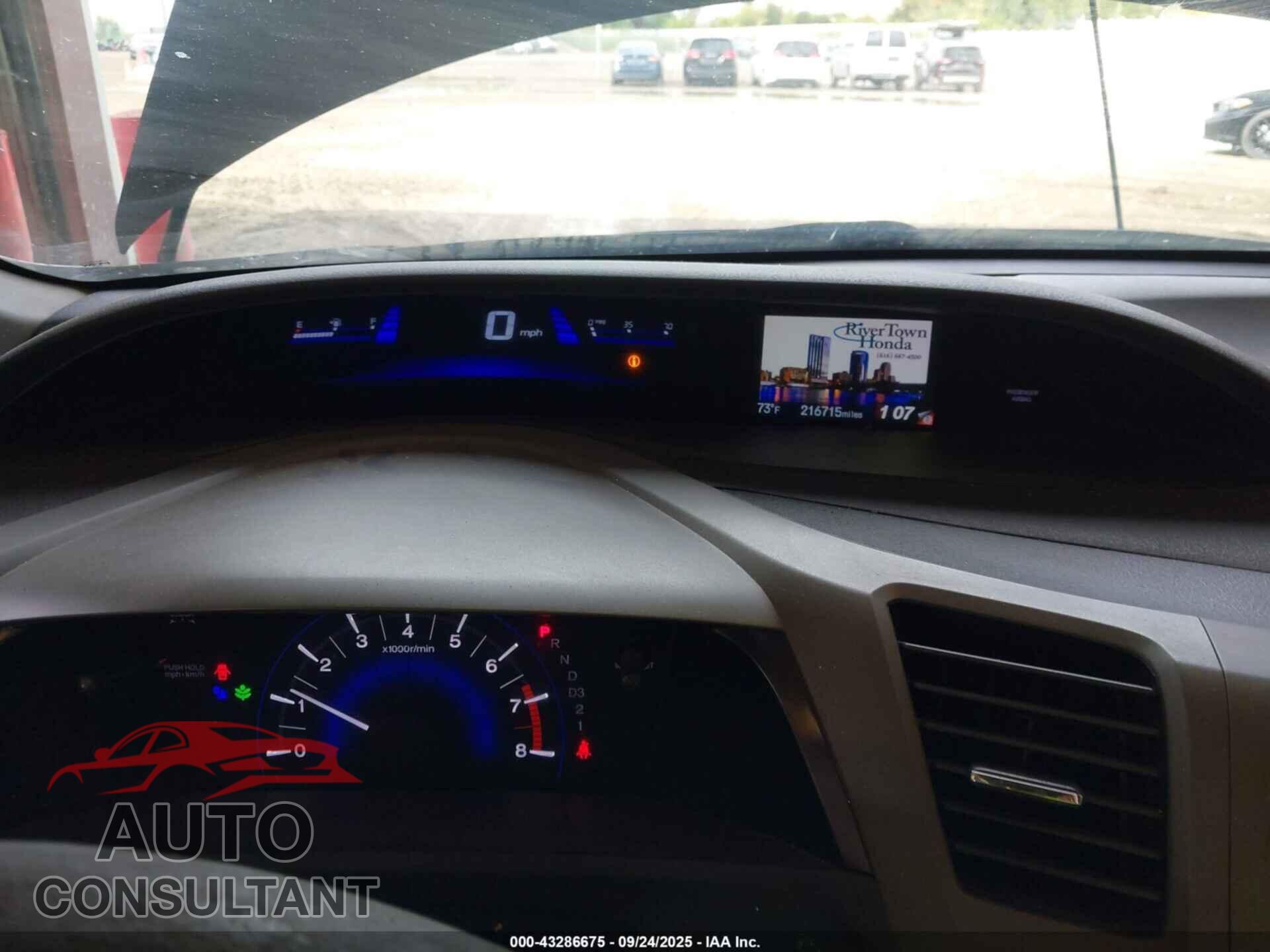 HONDA CIVIC 2012 - 19XFB2F86CE107093