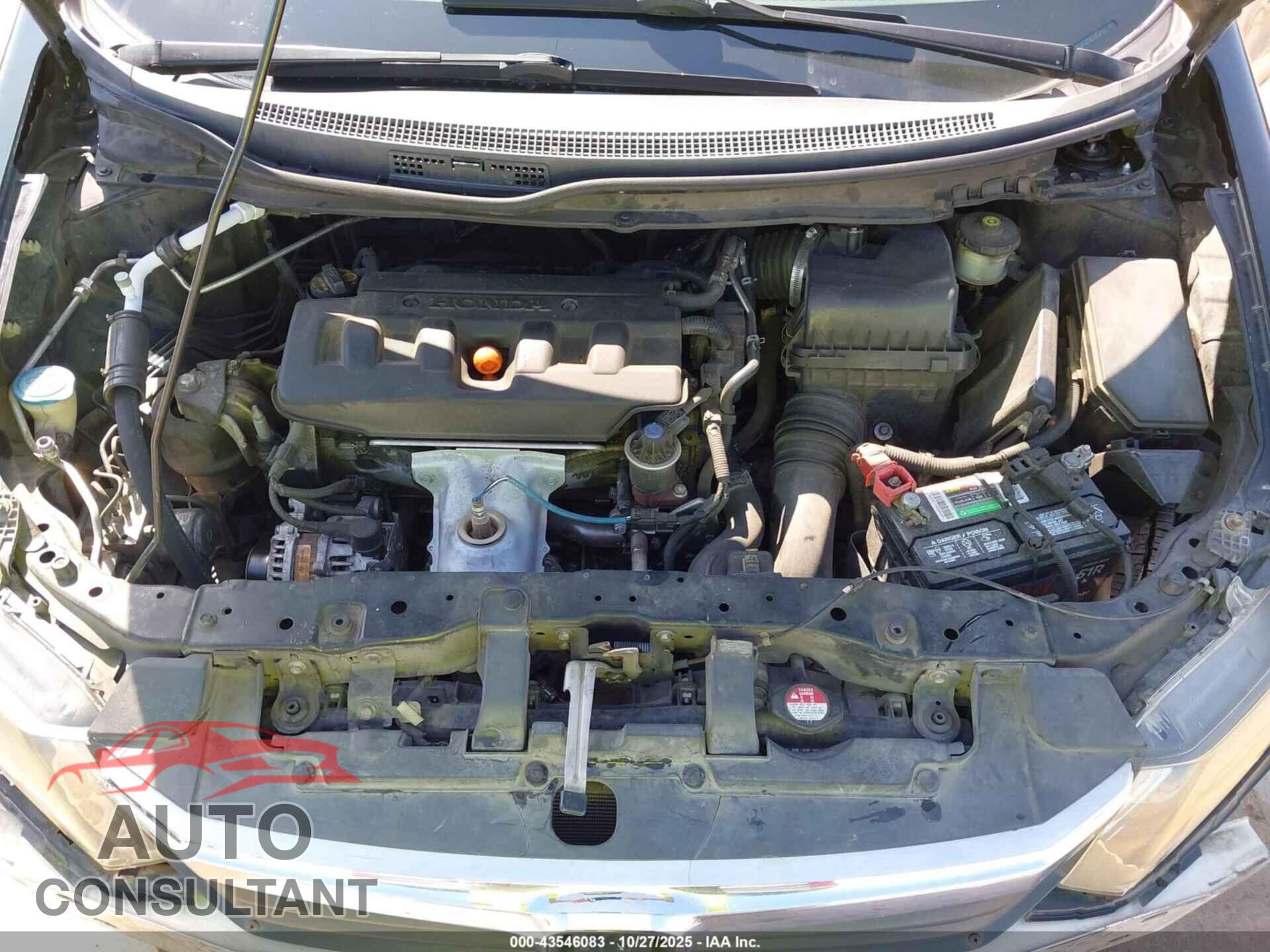 HONDA CIVIC 2012 - 19XFB2F84CE063112