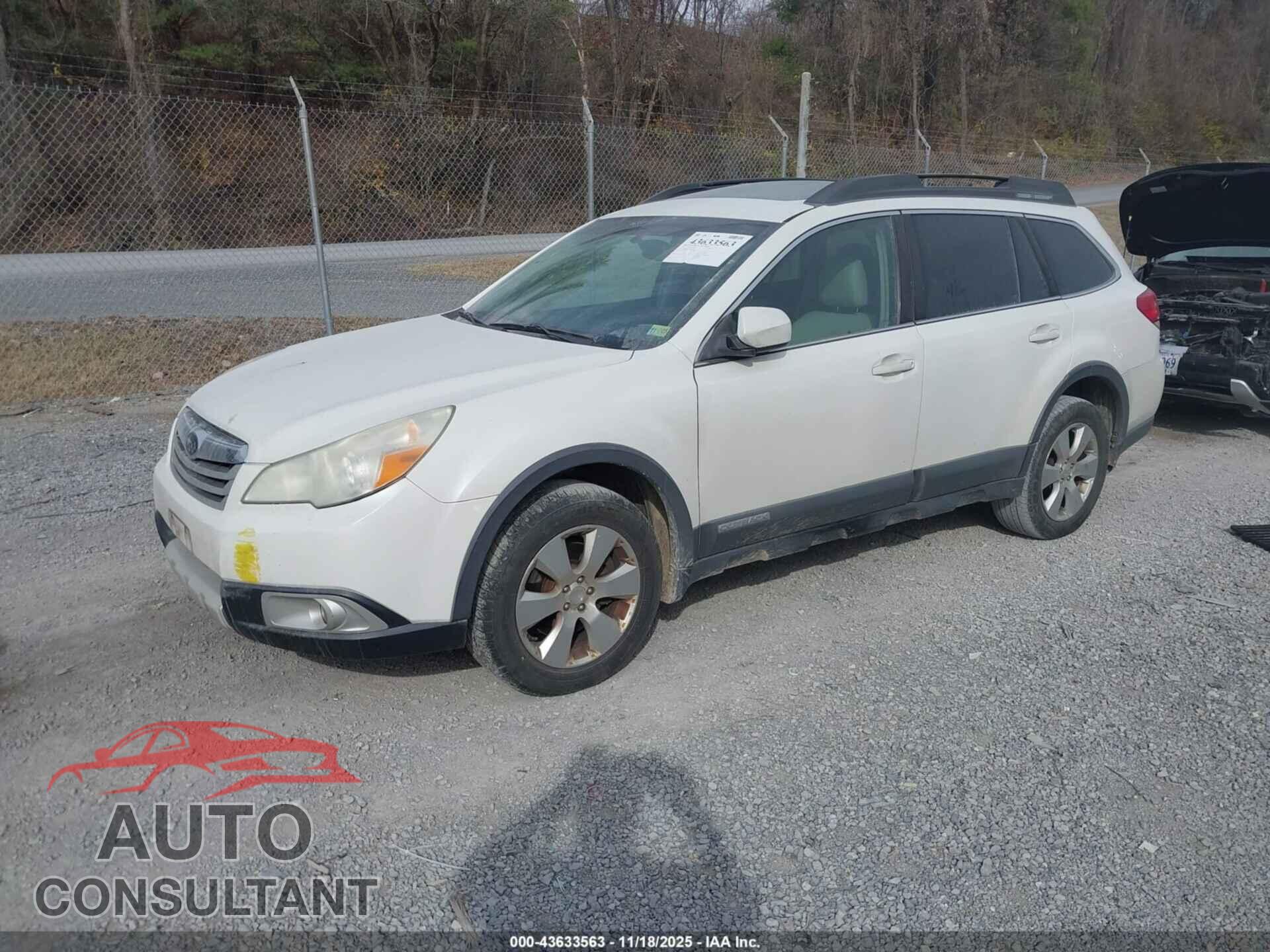 SUBARU OUTBACK 2011 - 4S4BRDKC5B2344200