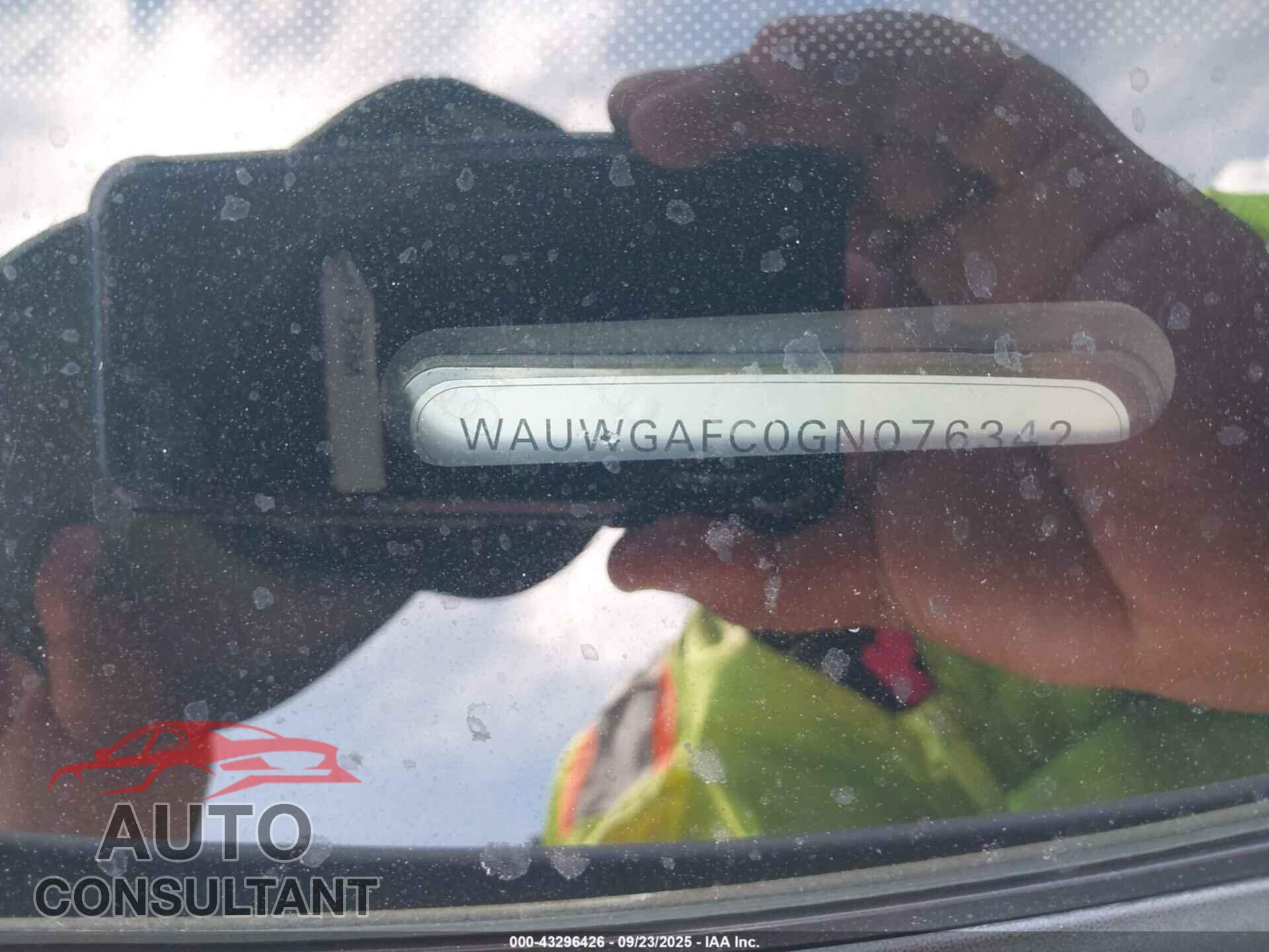 AUDI A7 2016 - WAUWGAFC0GN076342