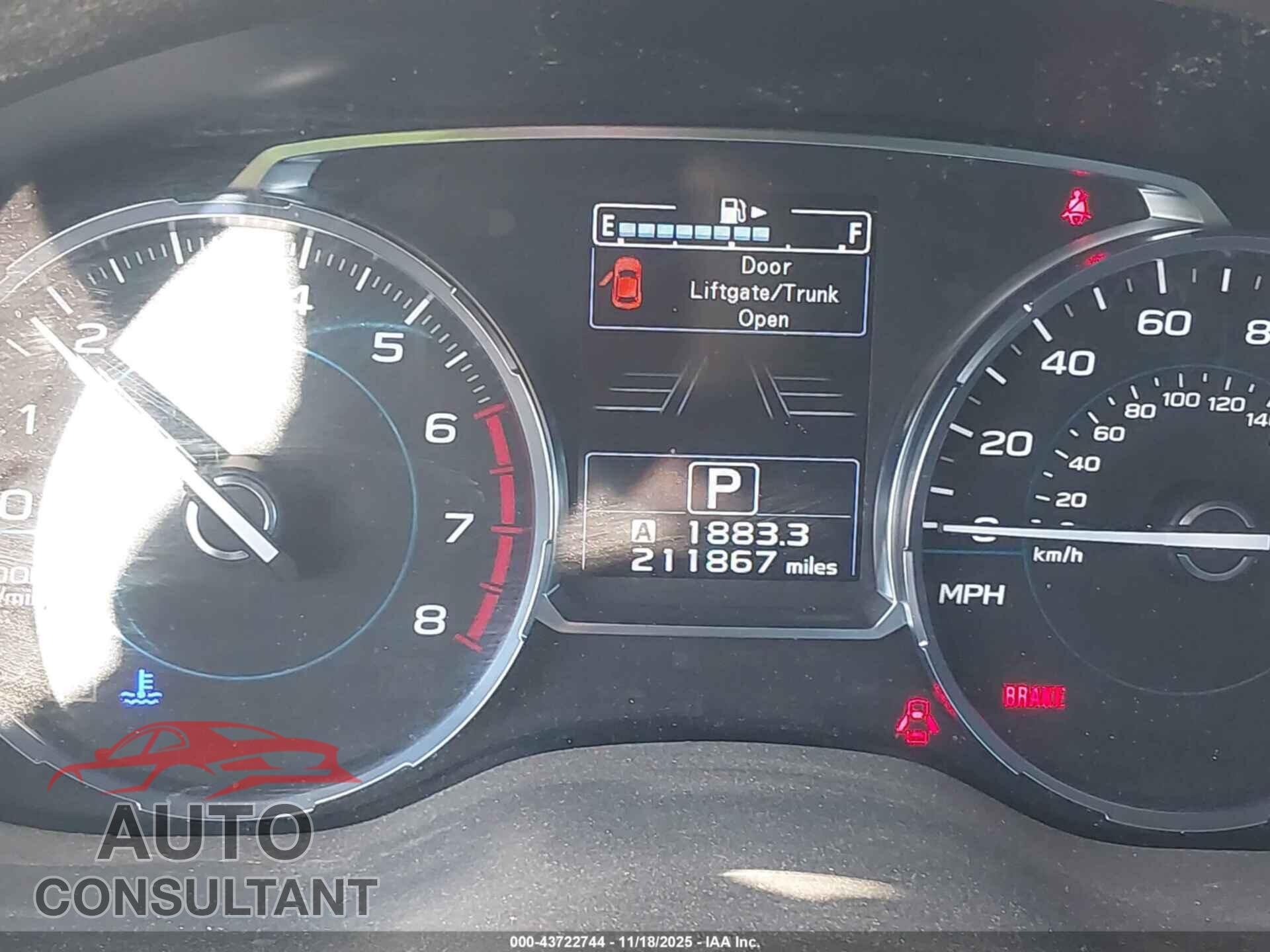 SUBARU FORESTER 2017 - JF2SJAGC4HH466038