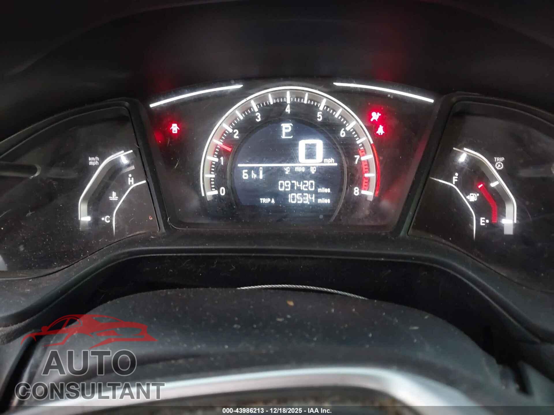 HONDA CIVIC 2017 - 19XFC2F55HE221533