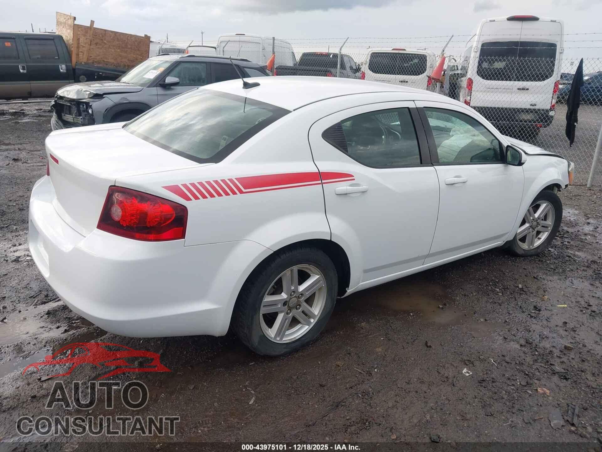 DODGE AVENGER 2012 - 1C3CDZCB4CN219705