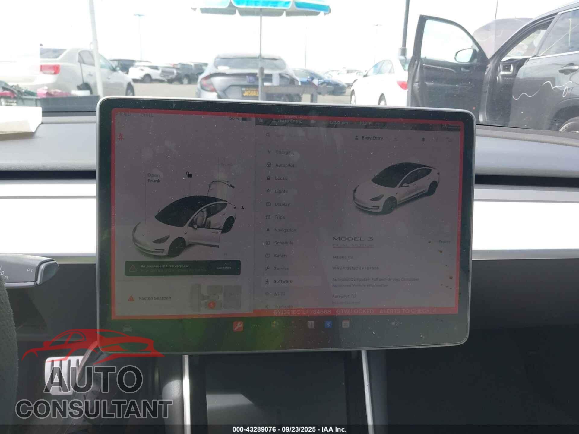 TESLA MODEL 3 2020 - 5YJ3E1EC1LF784668