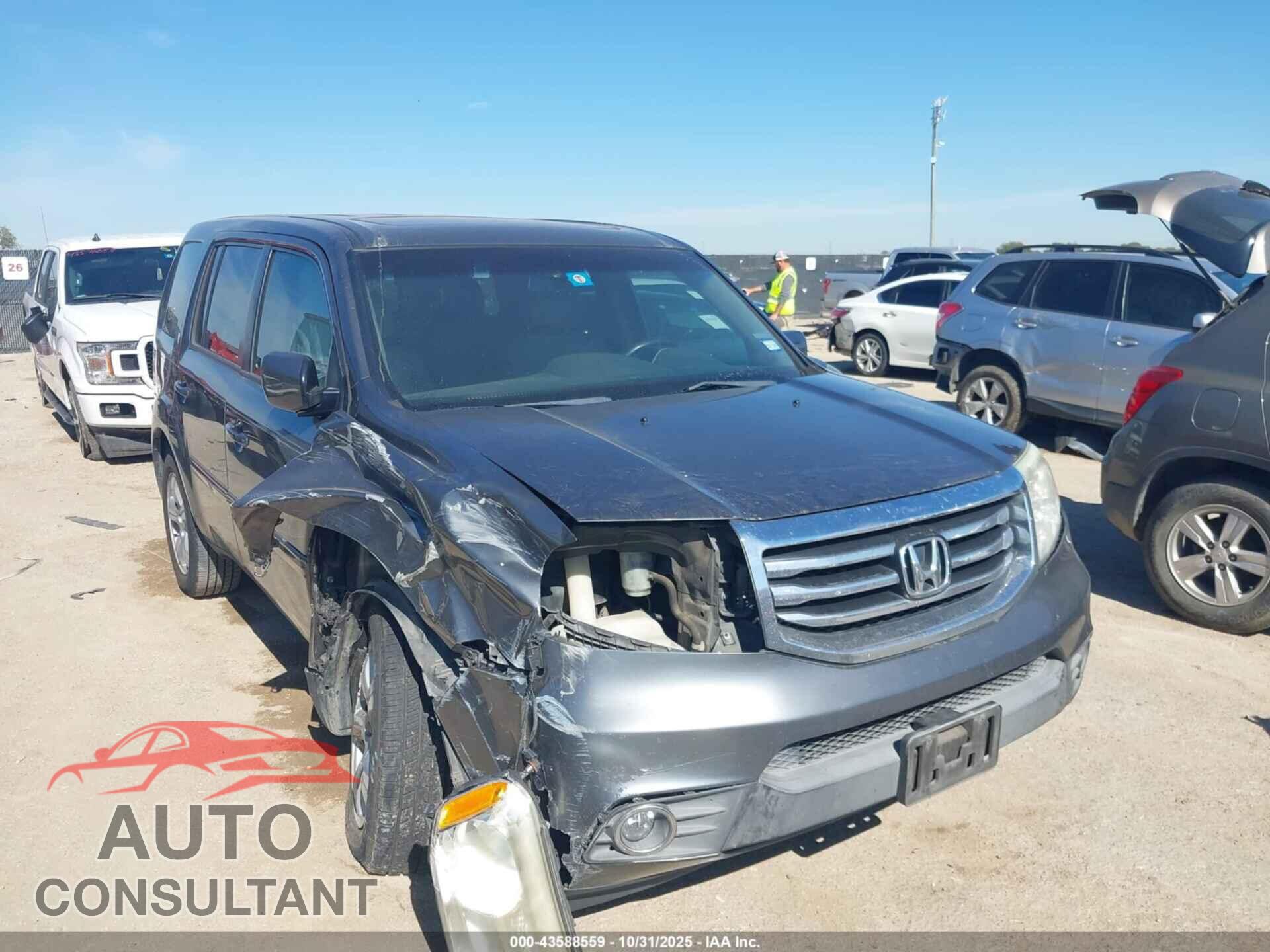 HONDA PILOT 2012 - 5FNYF3H65CB024487