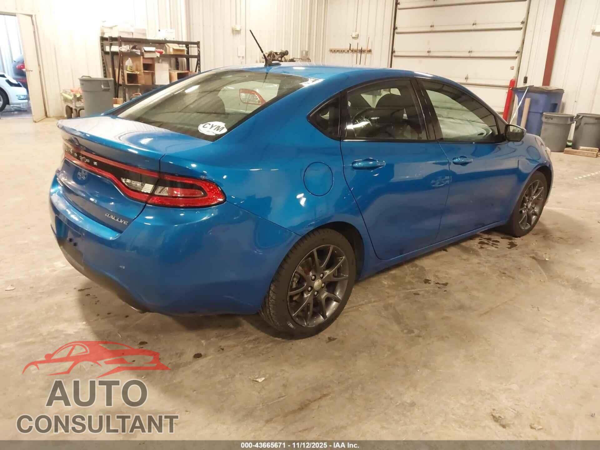 DODGE DART 2015 - 1C3CDFBB4FD331396