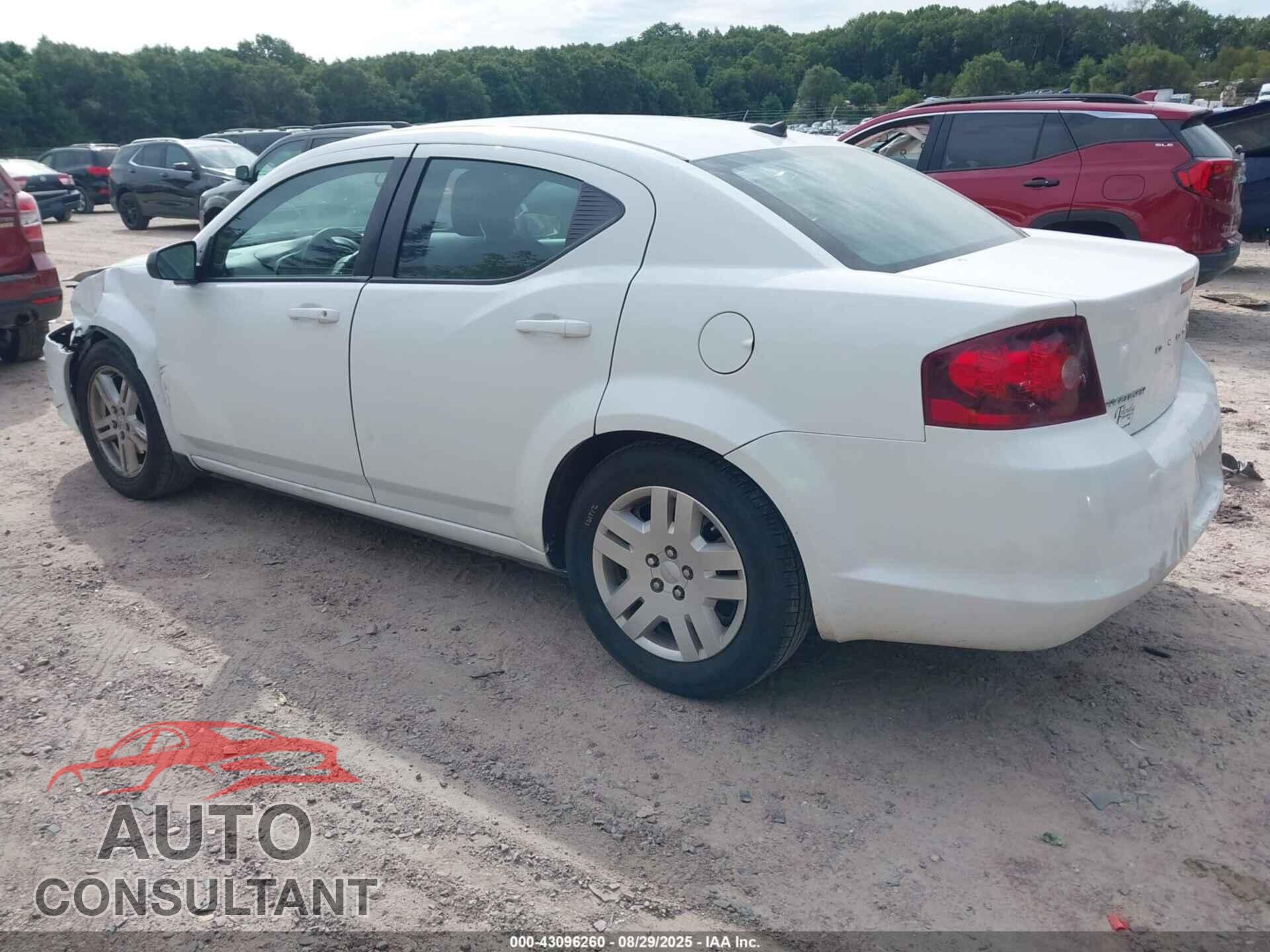 DODGE AVENGER 2012 - 1C3CDZAB1CN310501