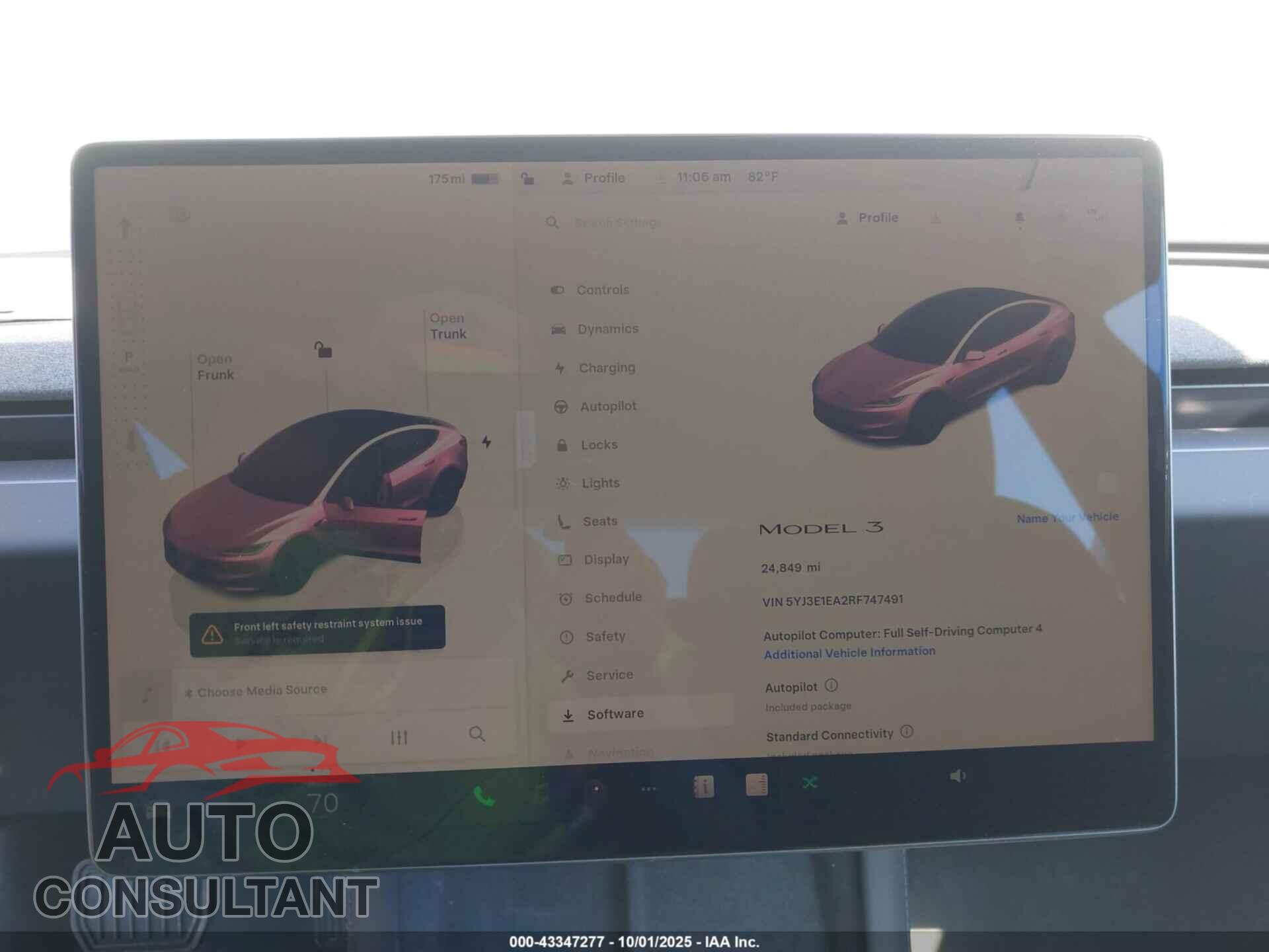 TESLA MODEL 3 2024 - 5YJ3E1EA2RF747491