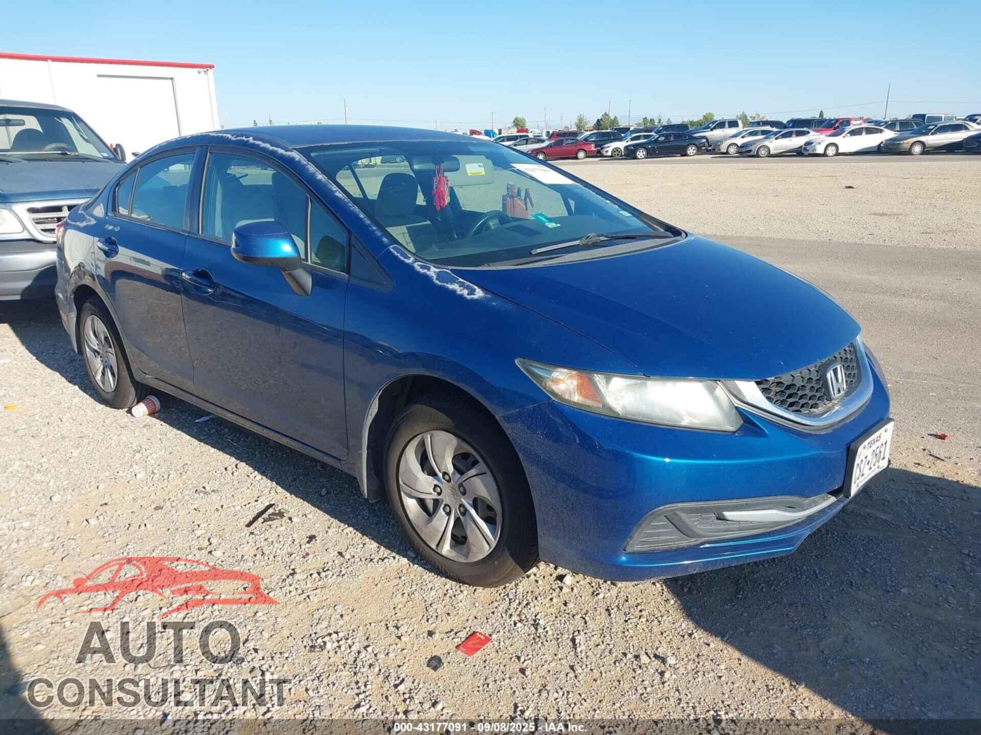 HONDA CIVIC 2013 - 2HGFB2F51DH598220