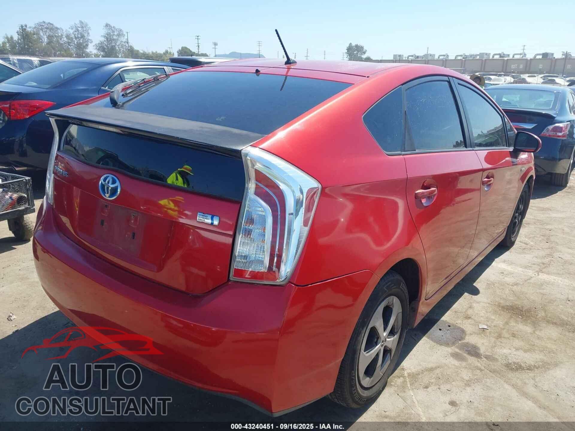 TOYOTA PRIUS 2013 - JTDKN3DU6D5693576
