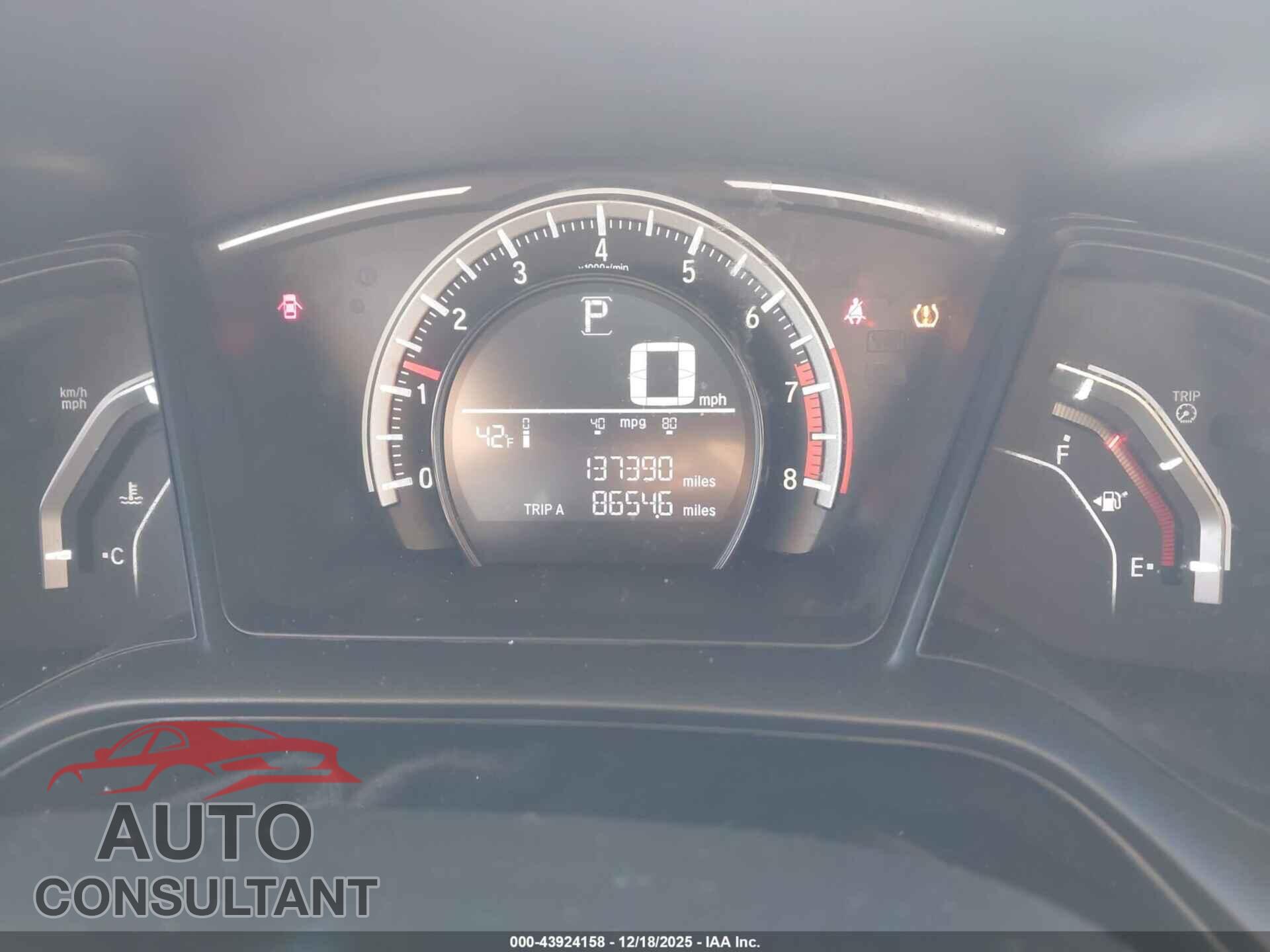 HONDA CIVIC 2017 - 19XFC2F56HE214025
