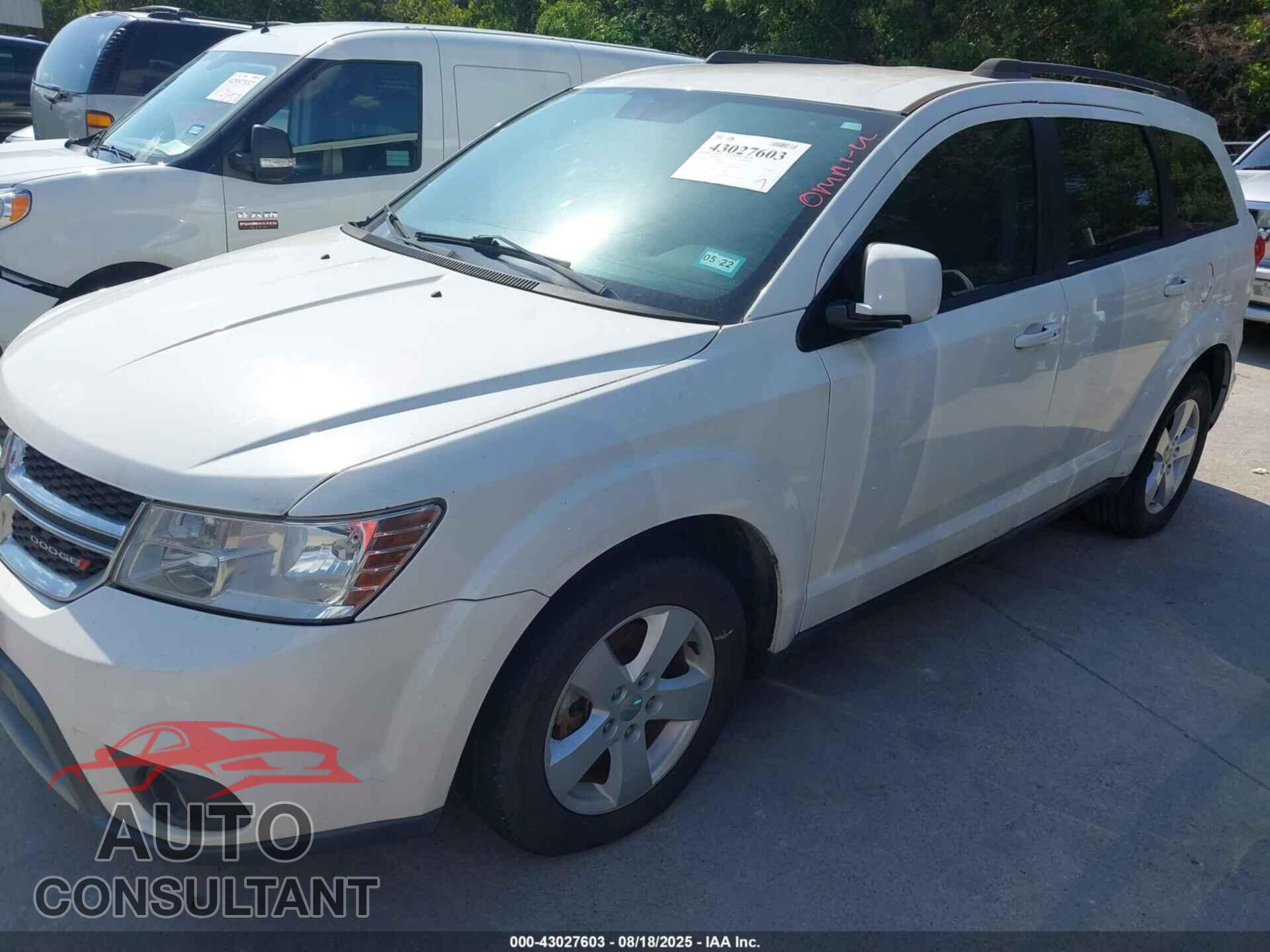 DODGE JOURNEY 2012 - 3C4PDCBB0CT367488