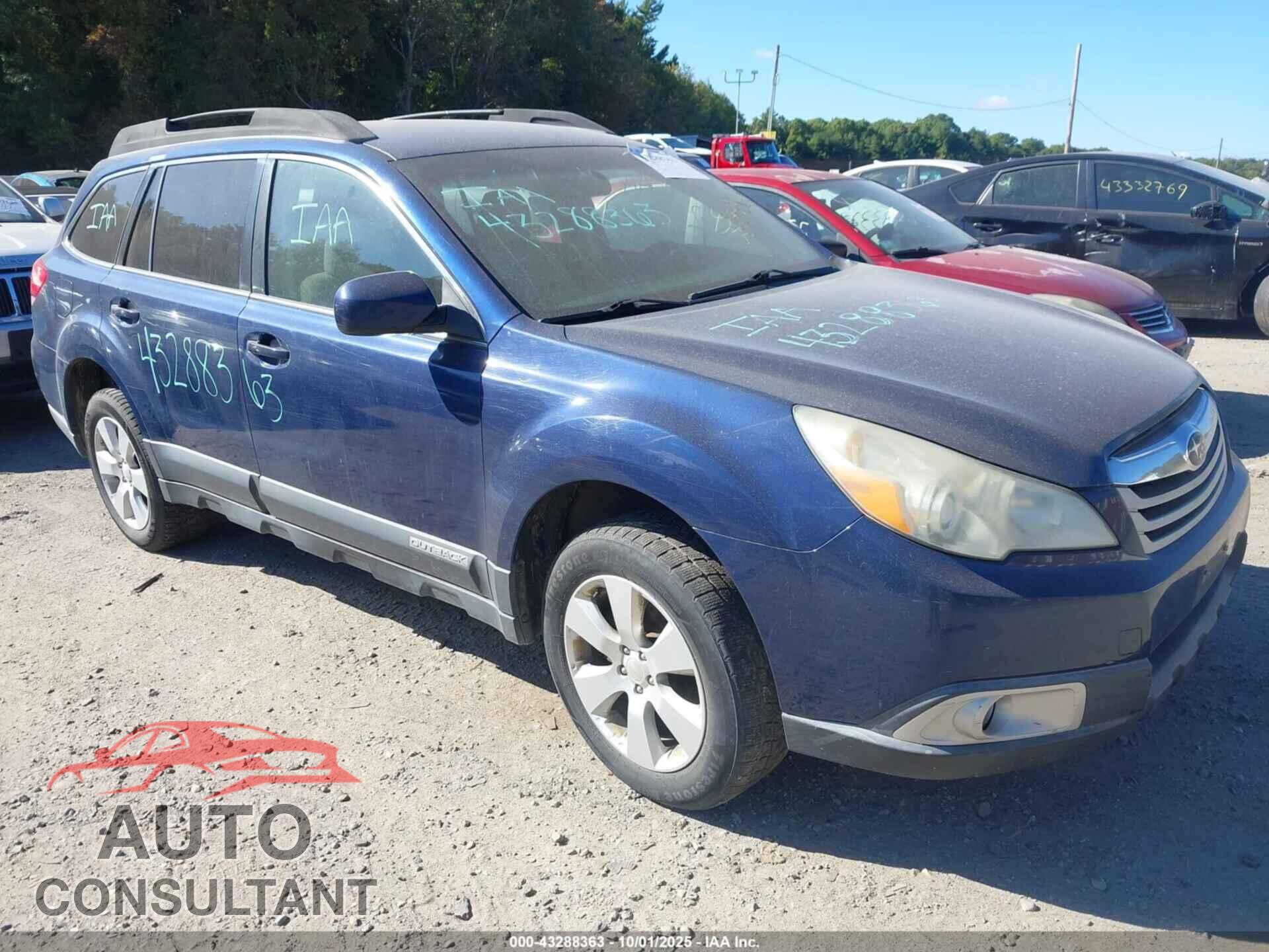 SUBARU OUTBACK 2011 - 4S4BRBCC5B3354741
