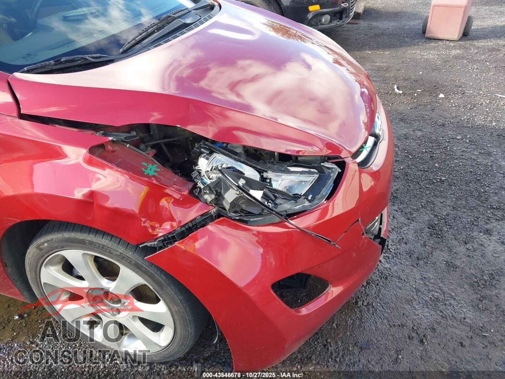 HYUNDAI ELANTRA 2012 - KMHDH4AE9CU194841